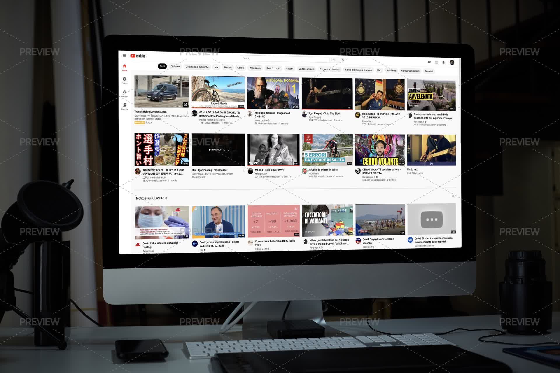 Computer Youtube Screen Desktop Computer Displaying Youtube by Davide Ferreri - Stock Photos ...