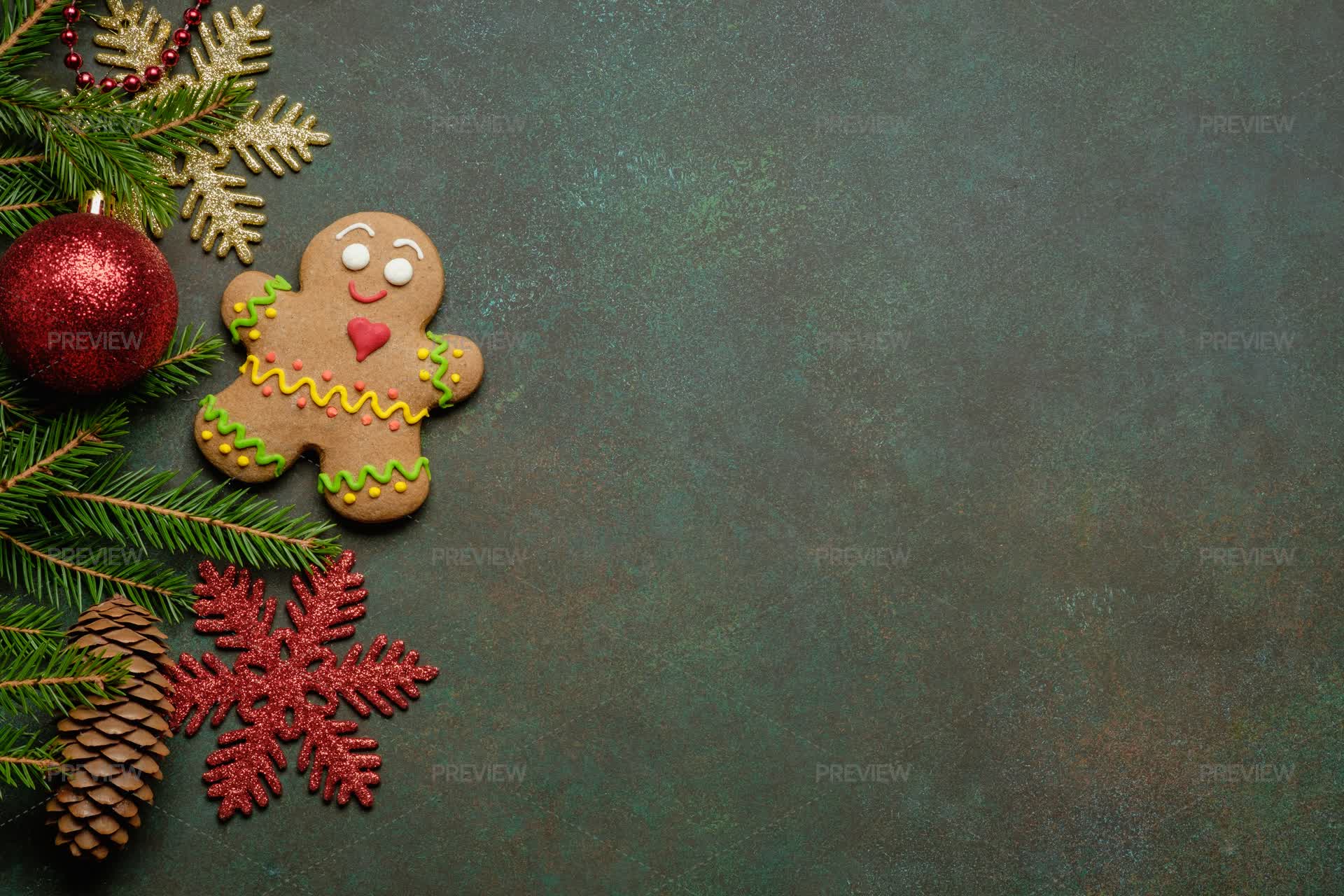 Christmas Gingerbread Man Layout - Stock Photos | Motion Array