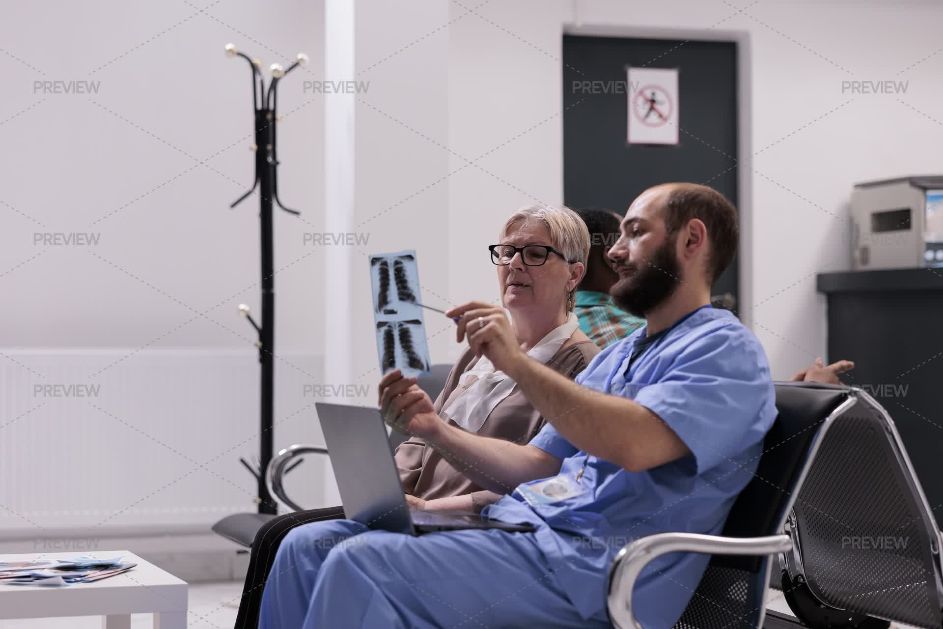 Geriatric Radiography Showing X-Ray To Senior Patient by DCStudio - Stock Photos | Motion Array