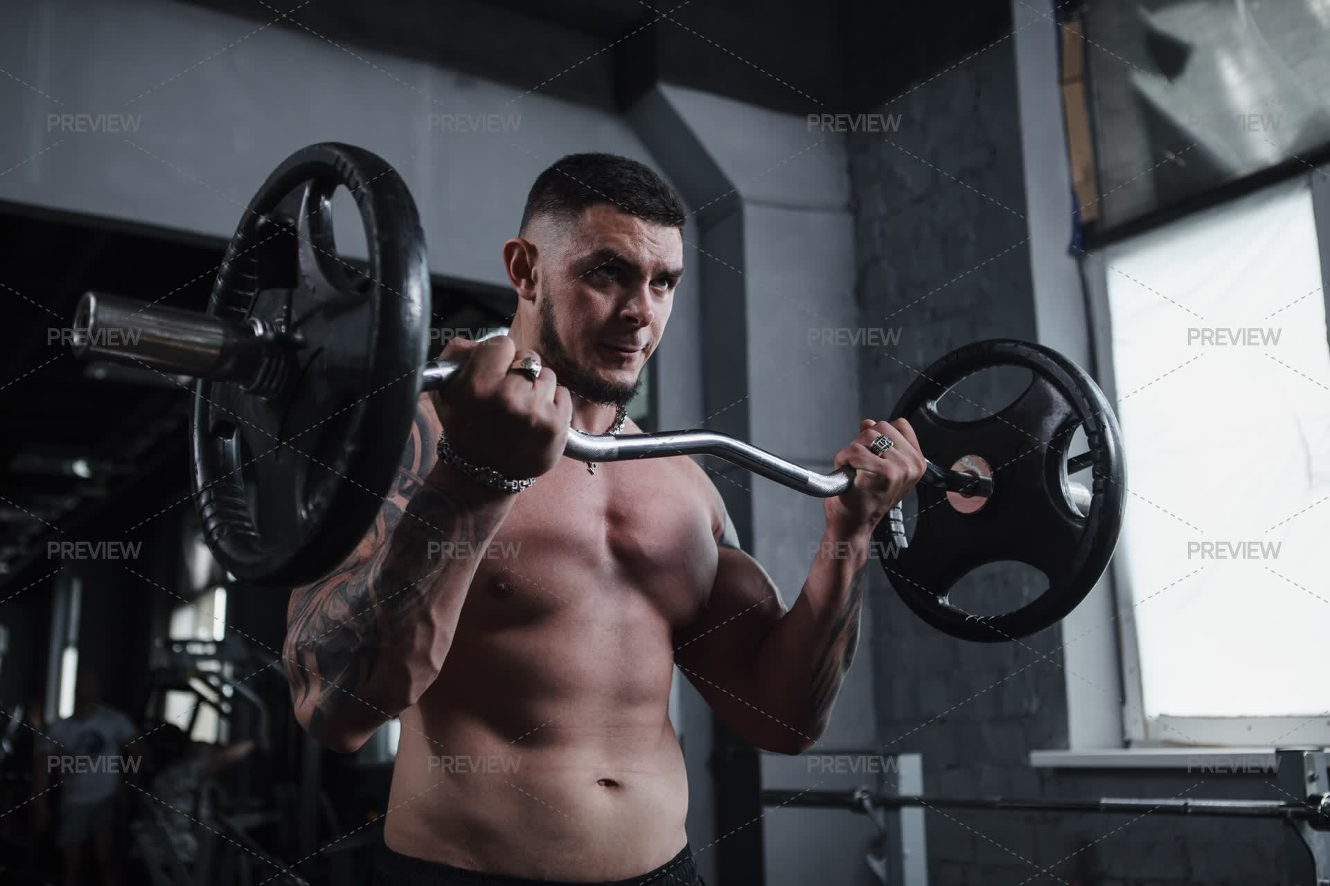 Person Gyming Ripped Ripped Tattooed Sportsman Exercising by MAD_Production - Stock Photos ...