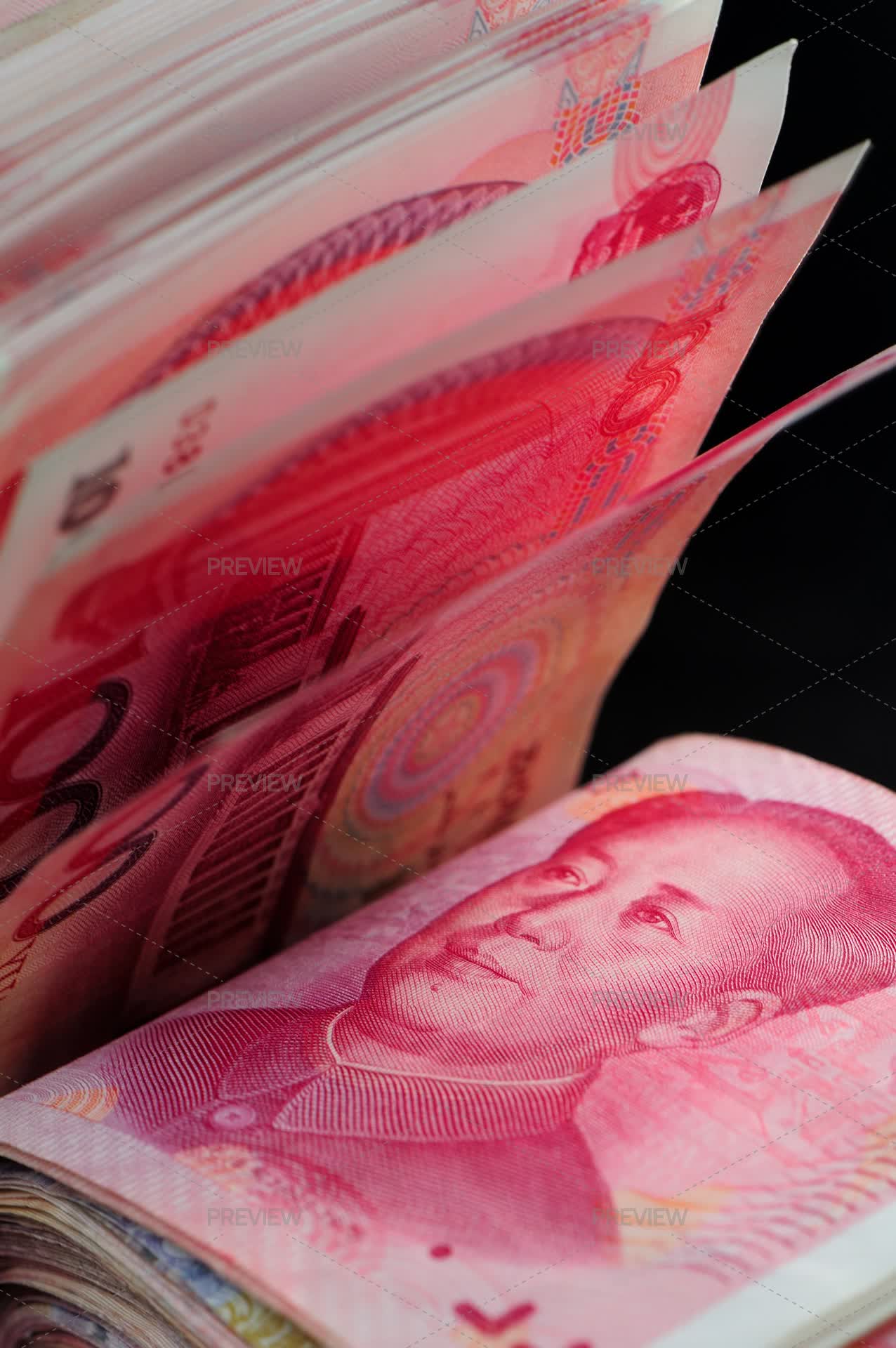 Budget Background Rmb 100 Rmb Stack Currency Background - Stock Photos | Motion Array