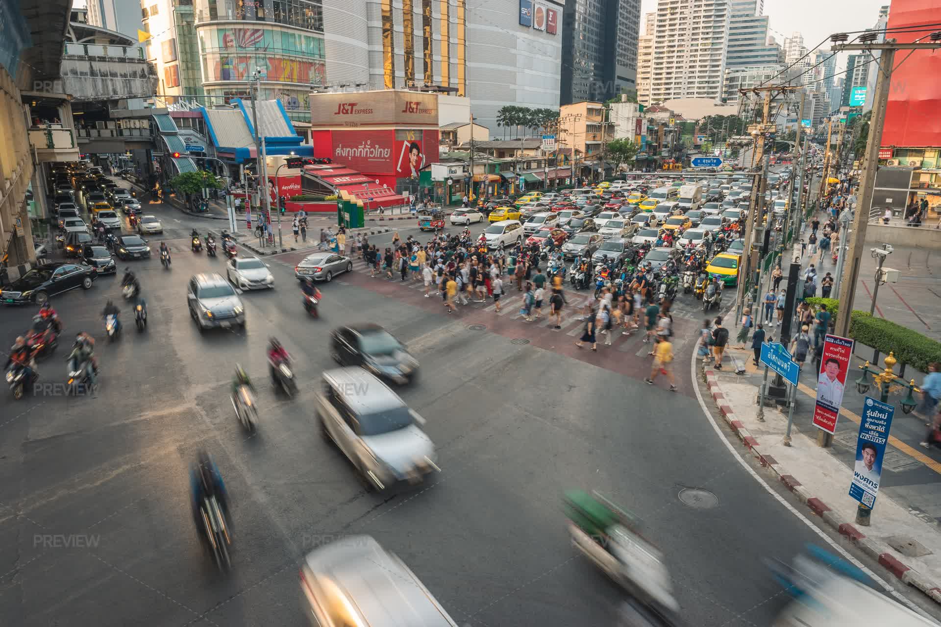 Humans Intersection People And Cars On Intersection Street by Drab - Stock Photos | Motion ...