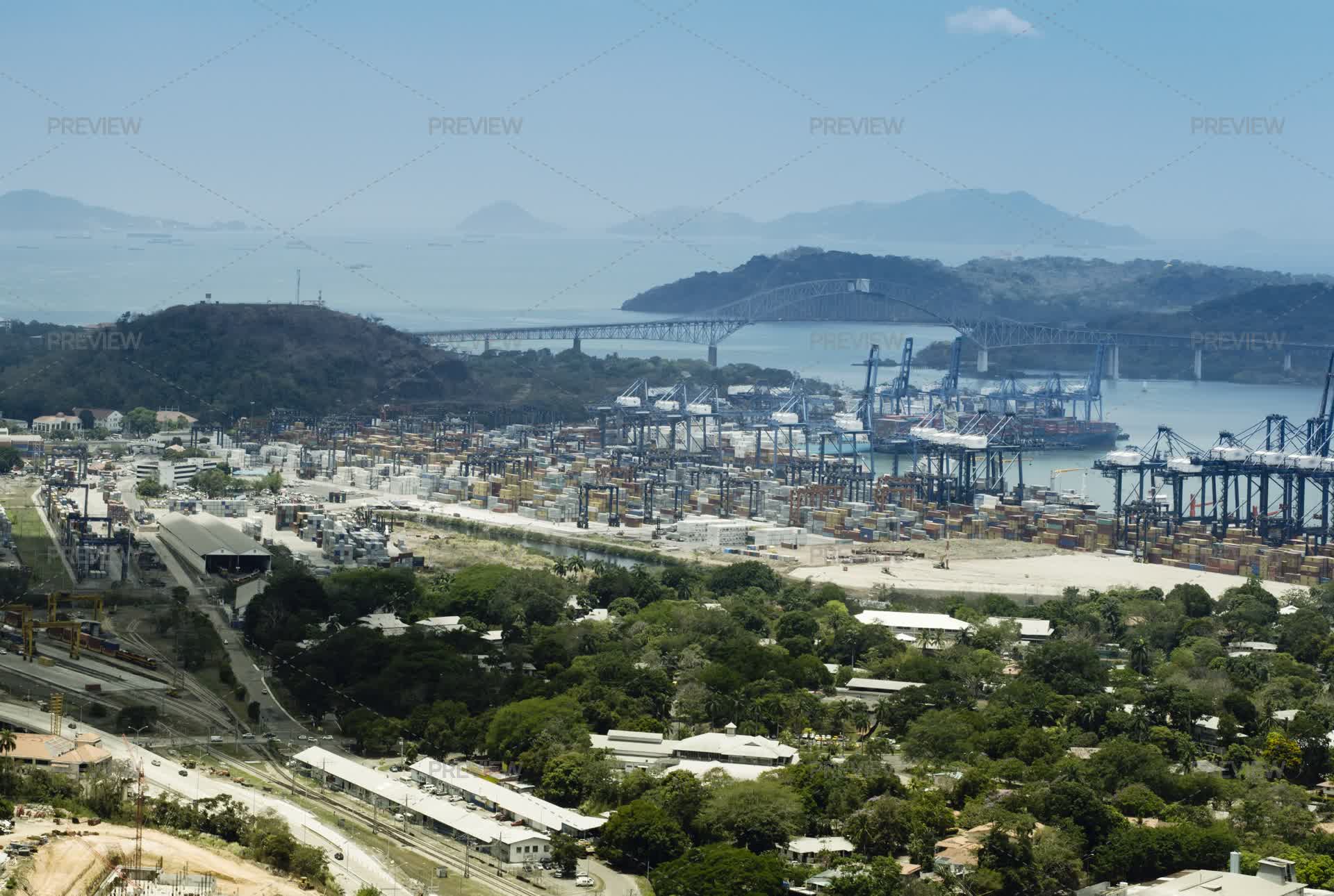 Port High Resolution Aerial View Of Panama Industrial Port by Visual Vortex - Stock Photos ...
