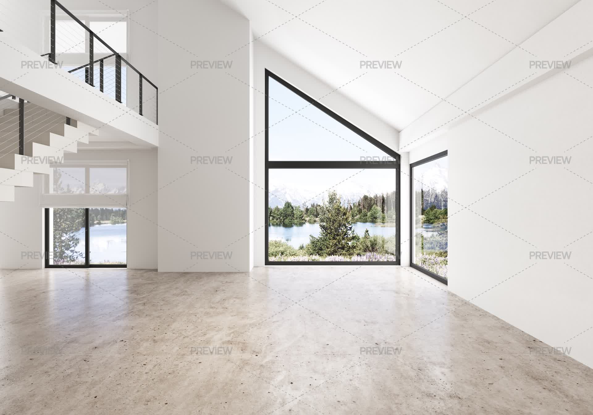 Empty White Modern Interior Space by Mimetry - Stock Photos | Motion Array