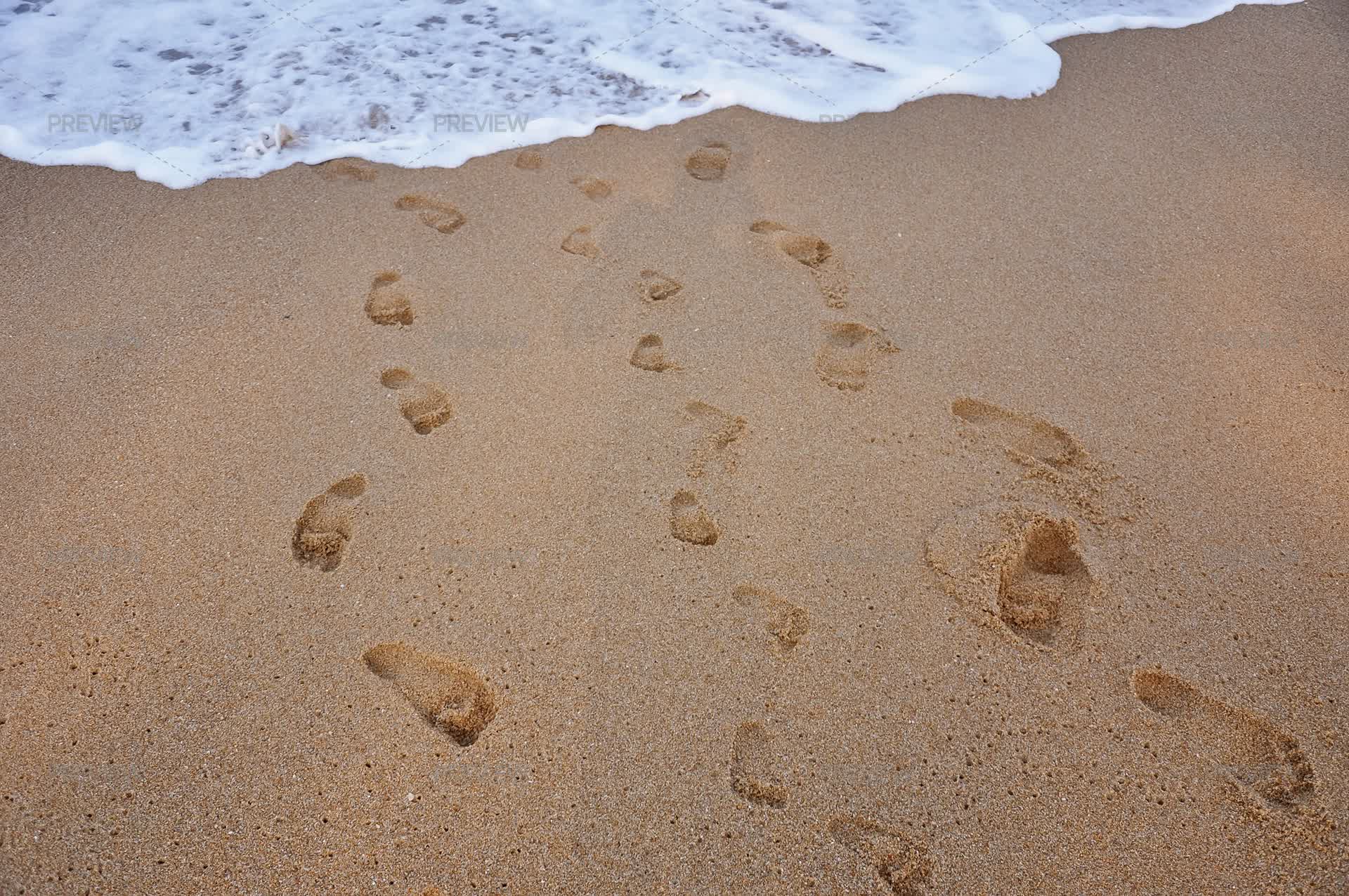 Footprints In The Sand by Anton Eine - Stock Photos | Motion Array