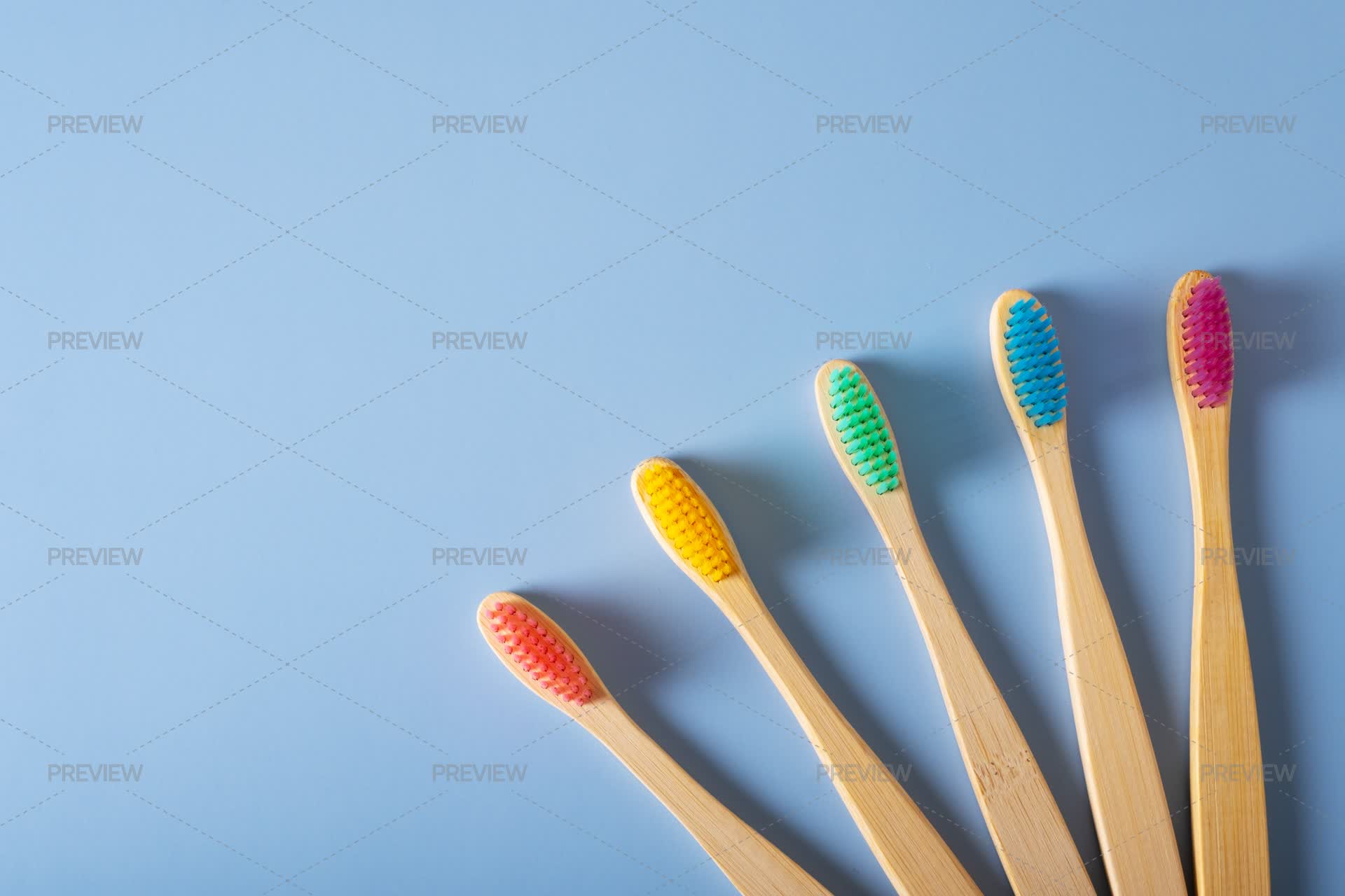 Array Toothbrush Five Bamboo Toothbrushes by Smelenna - Stock Photos | Motion Array