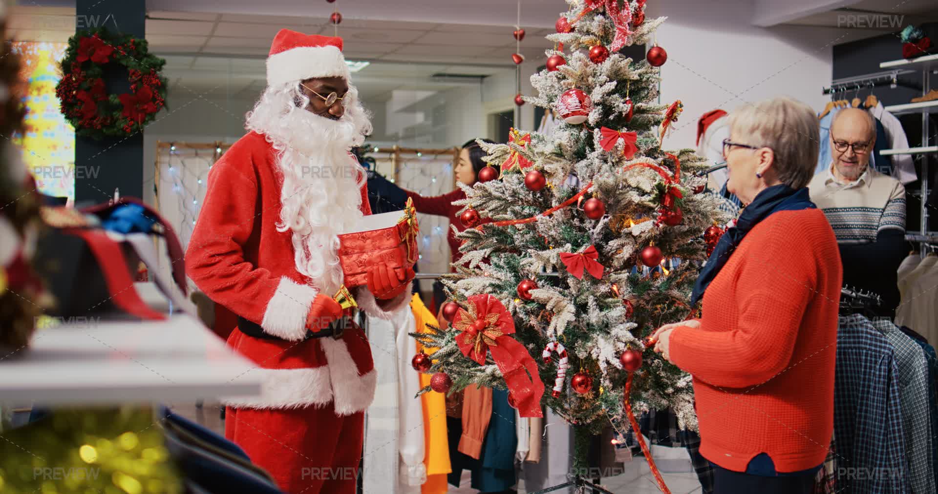 Santa In A Store by DCStudio - Stock Photos | Motion Array