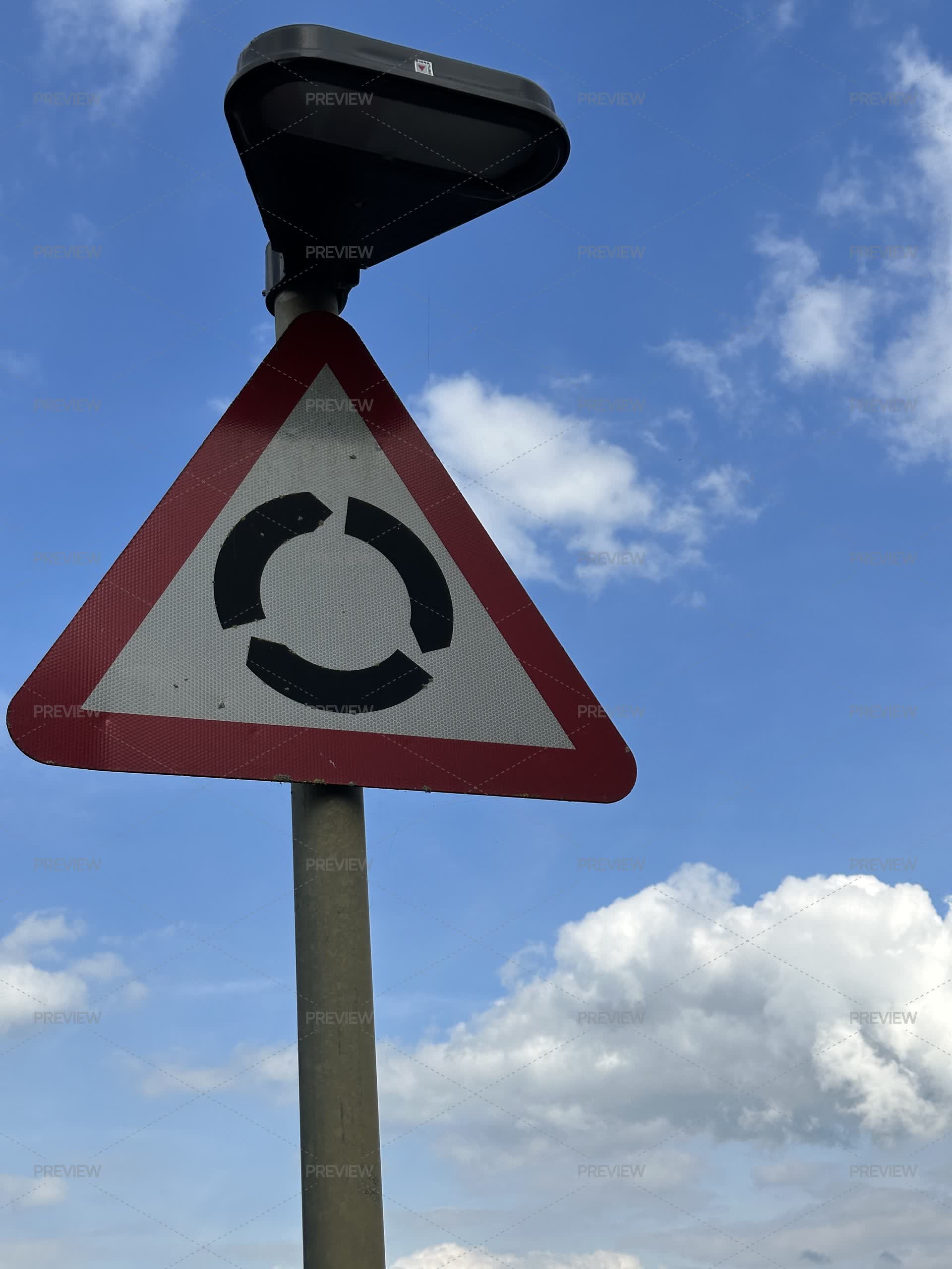 Roundabout Entry. Sign Roundabout Traffic Sign by MAD_Production - Stock Photos | Motion Array