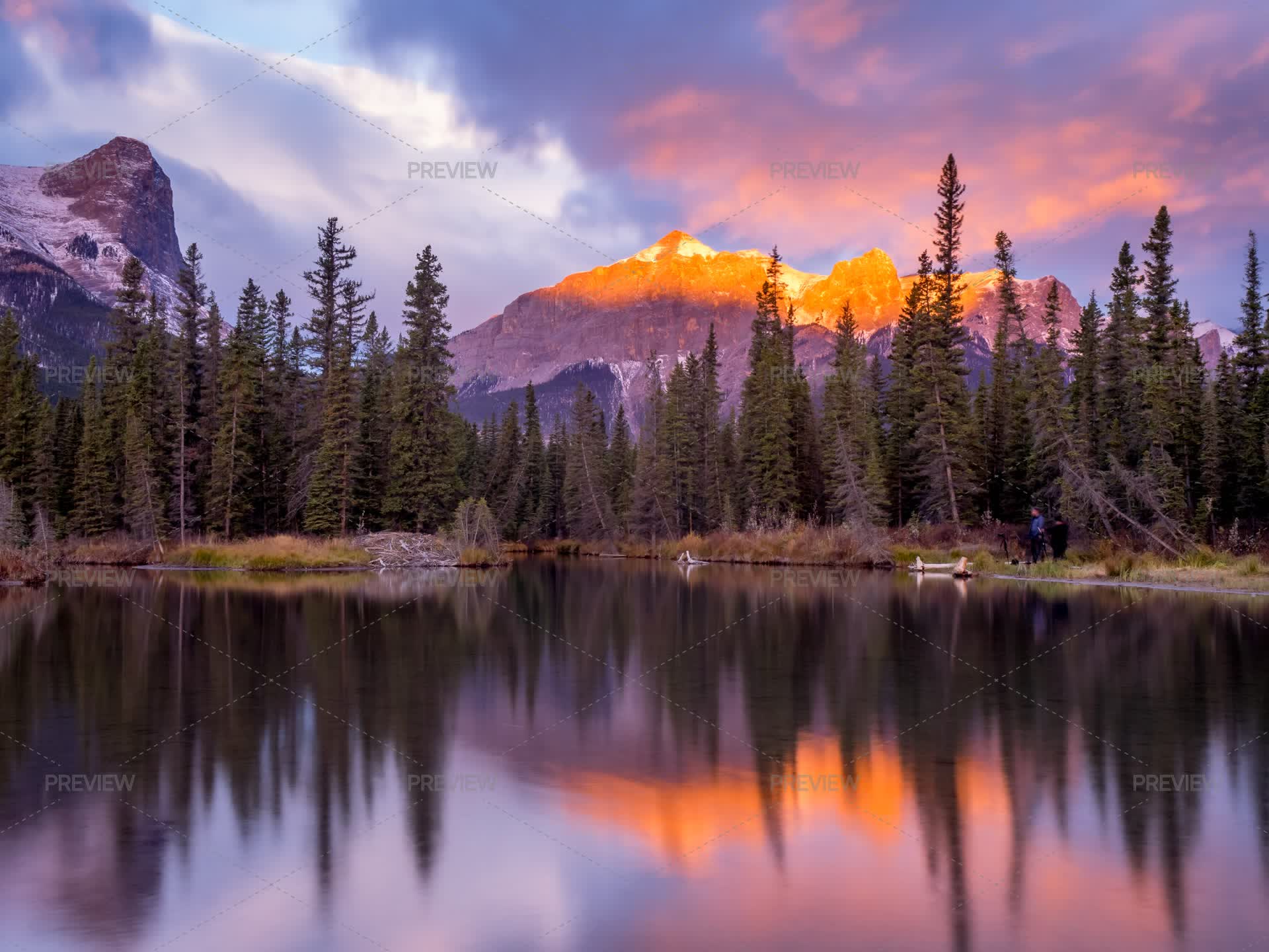 Canmore Rarundle View Rundle Mountain From Canmore by Jeff Whyte Photography - Stock Photos ...