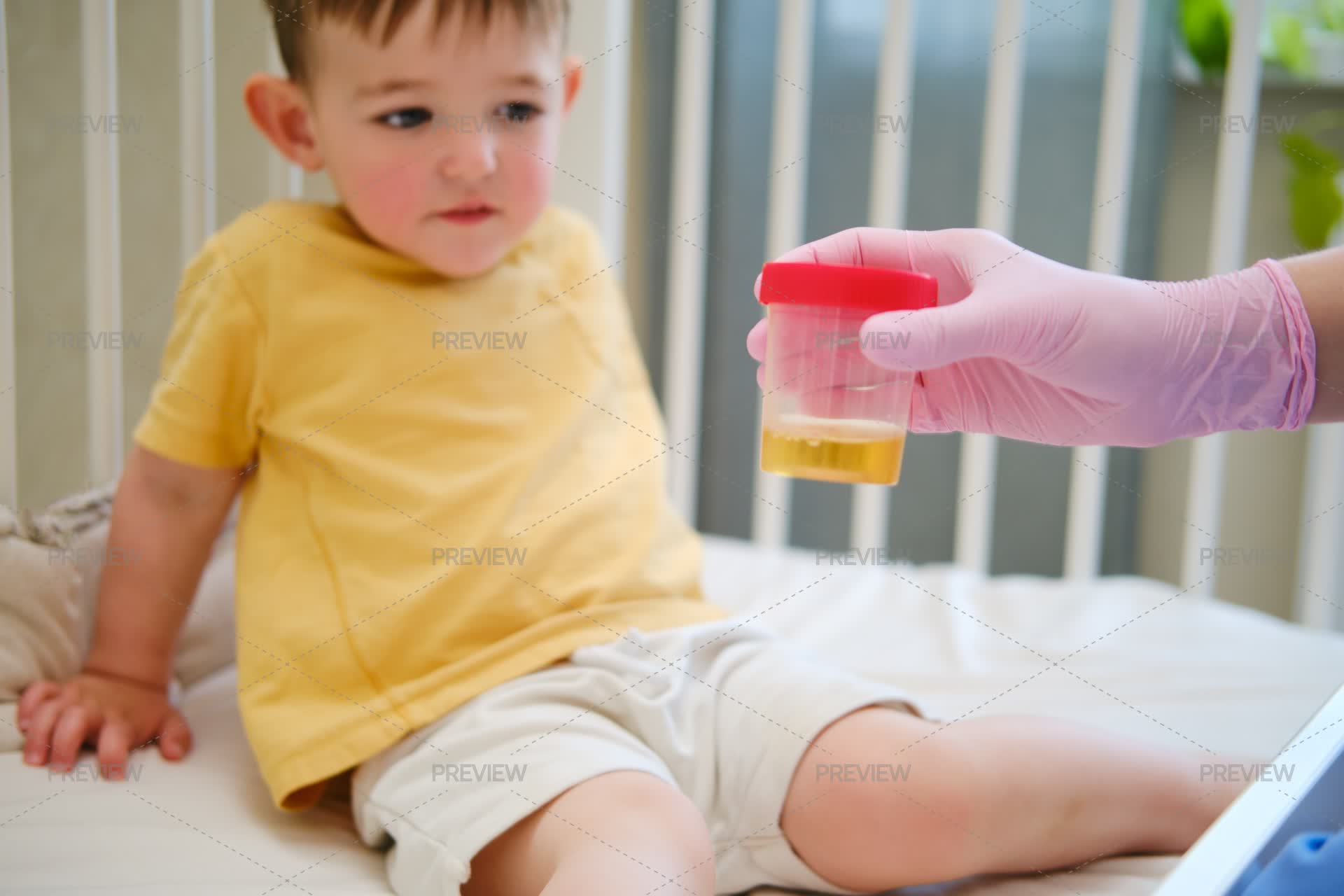 Pediatric Samples Pediatric Taking A Urine Sample - Stock Photos | Motion Array