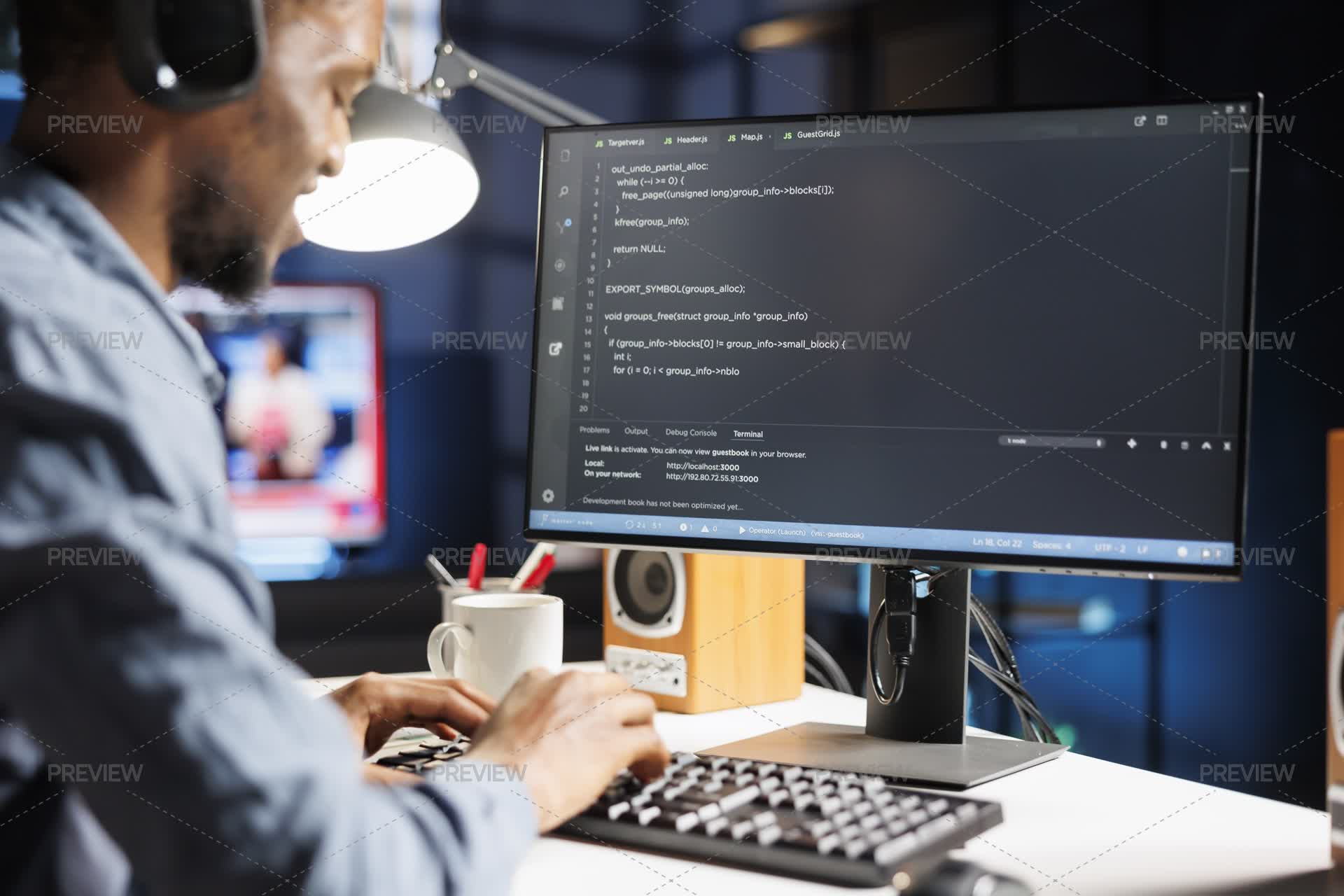 Internet Programmer Working - Stock Photos | Motion Array