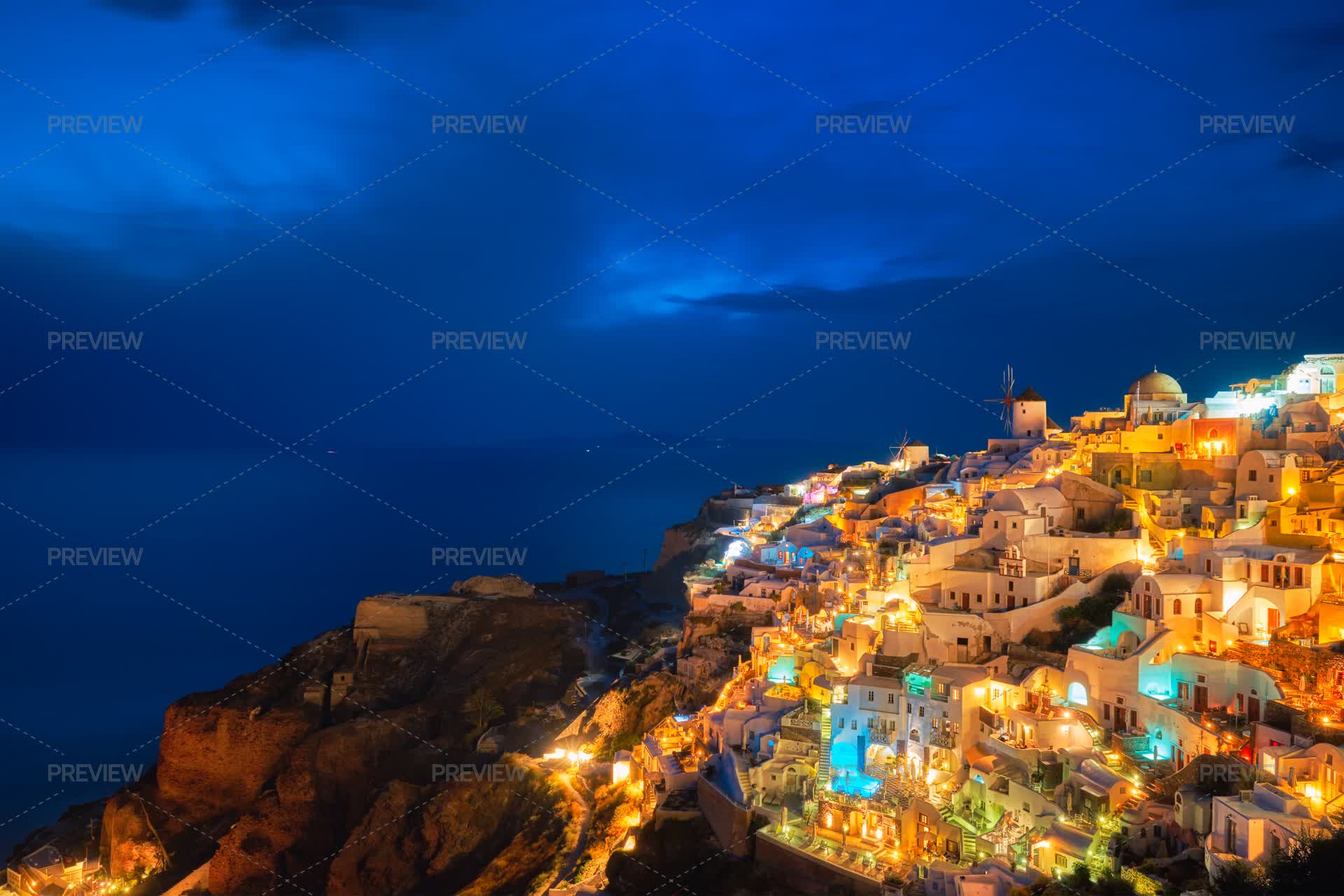 Famous Greek Tourist Destination Oia In Greece by Dmitry Rukhlenko ...