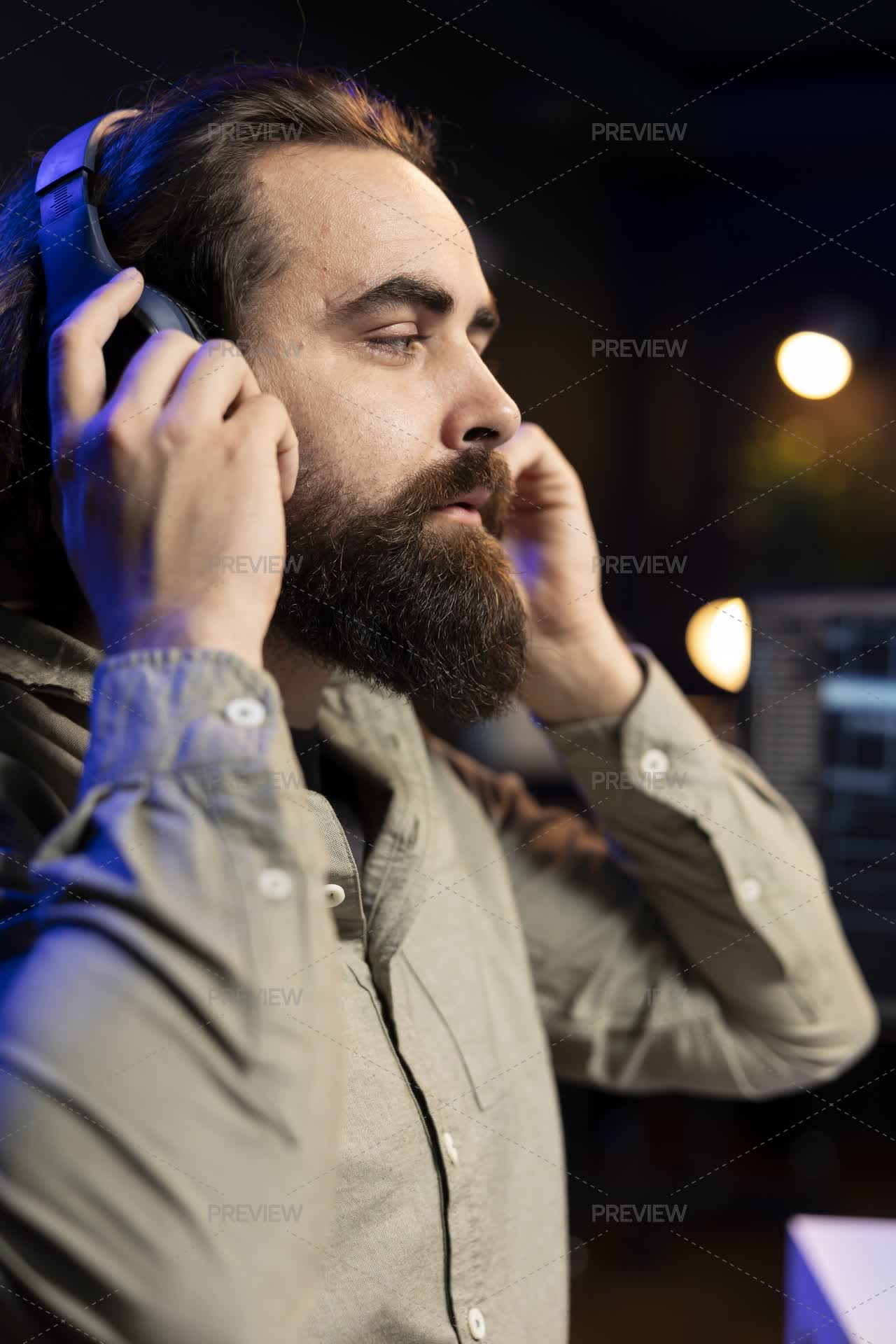 Computer Engineer Listening Music While Updating Ai Neural Networks ...