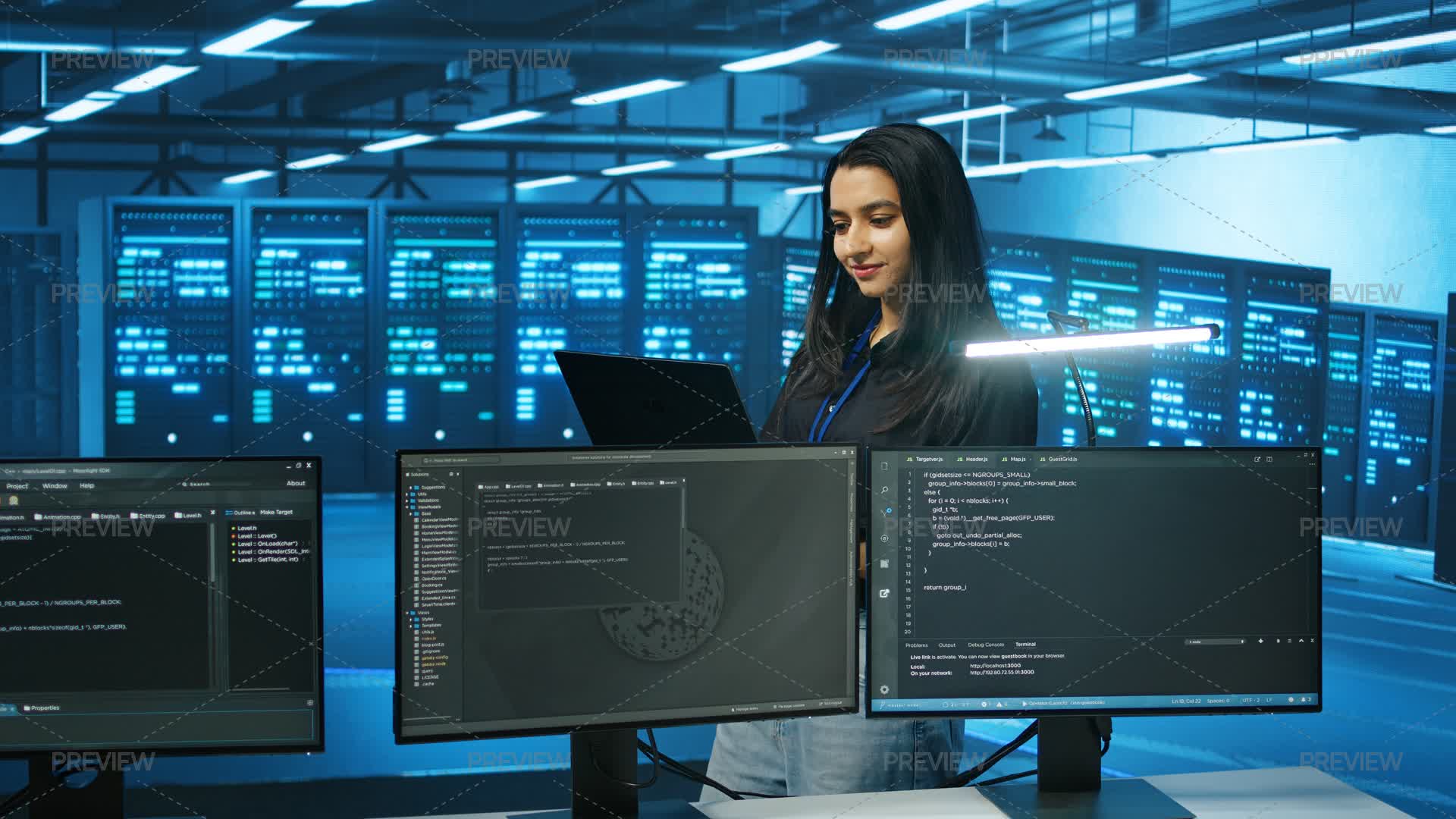 Network Admin Computer Setup System Admin Working In Computer Network Security Data Center by ...