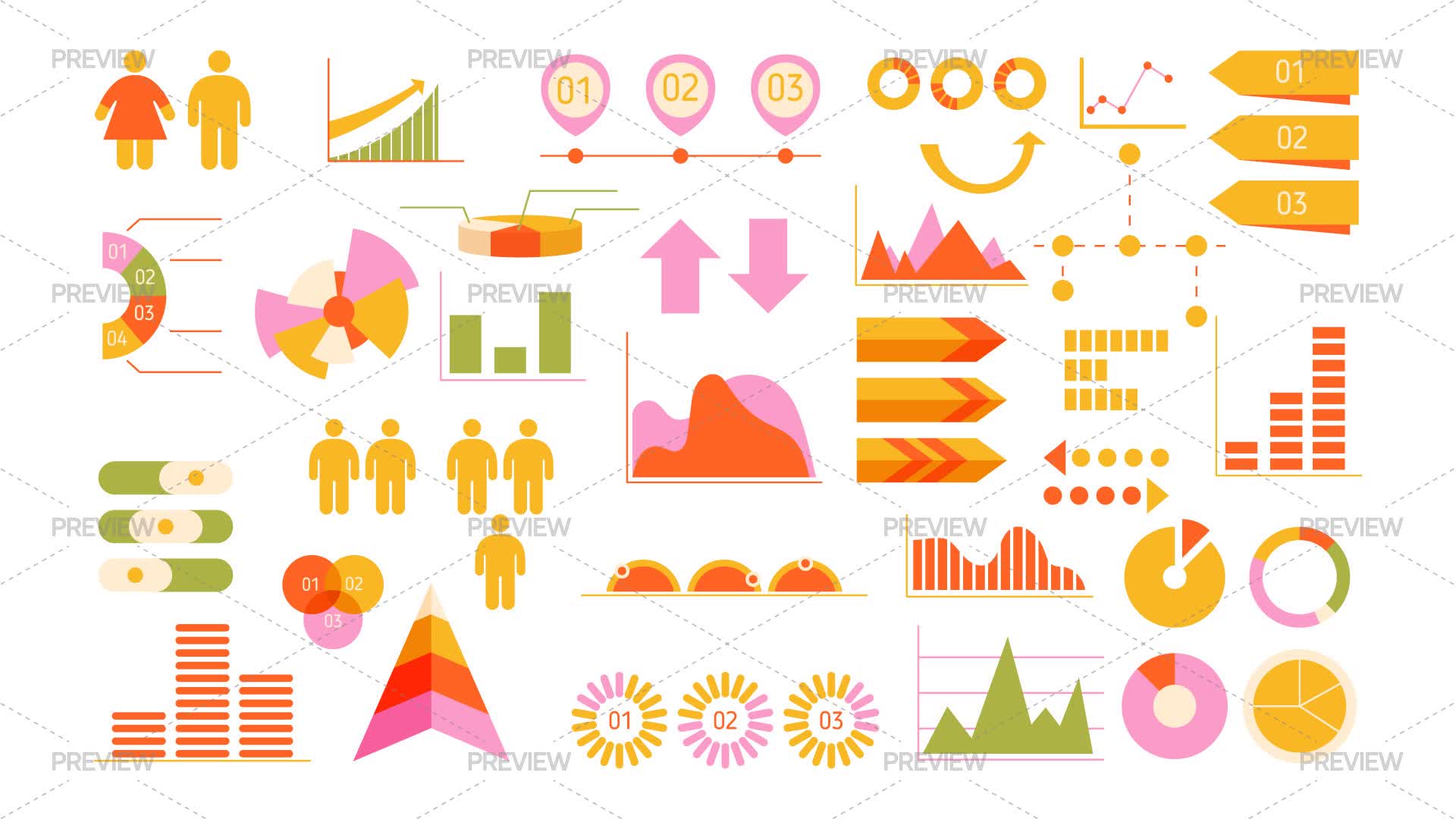 33 Infographic Elements by Dantem - Graphics | Motion Array