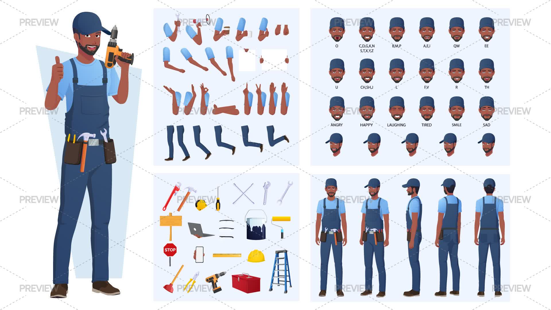 Engineering Shop Animation Maintenance Engineer Animation Pack by CuteDesigns - Graphics | Motion ...
