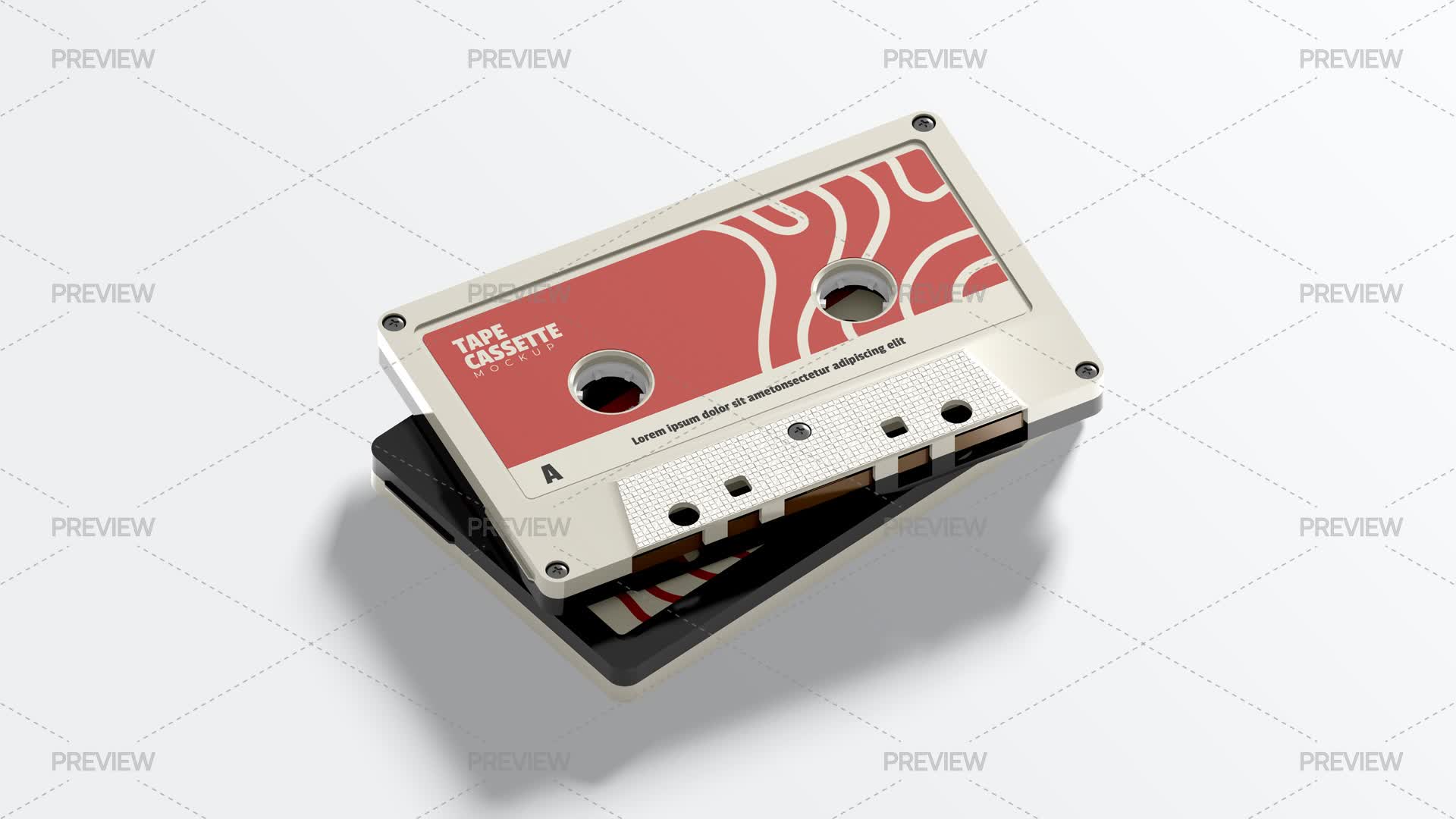 Two Cassette Tapes Mockup by RizkyAudymas - Graphics | Motion Array