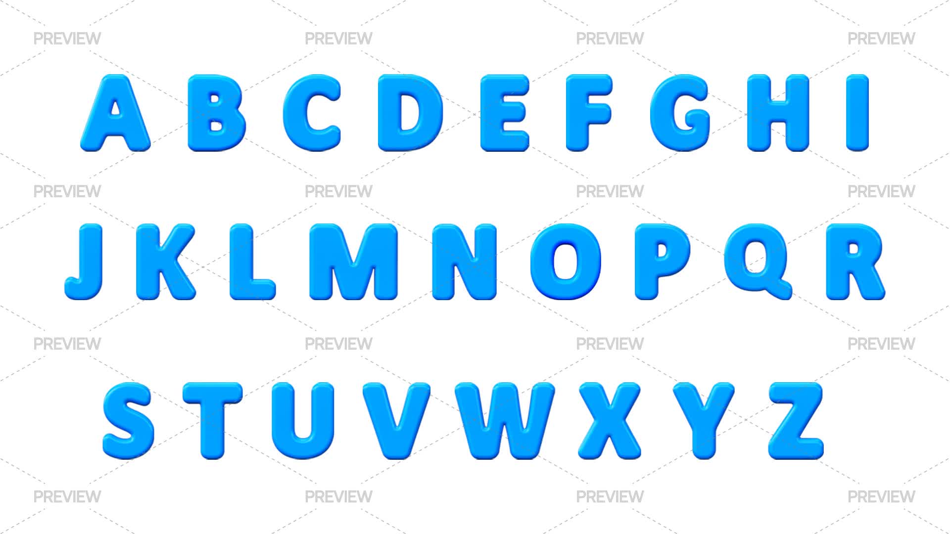 Random Blue Letters 3D Blue Letters by Nika Ray - Graphics | Motion Array