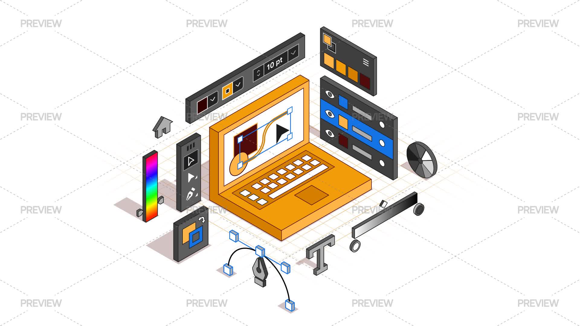 Array Gfx Isometric Interface For Designers And Illustrators by lina_chepolina ...