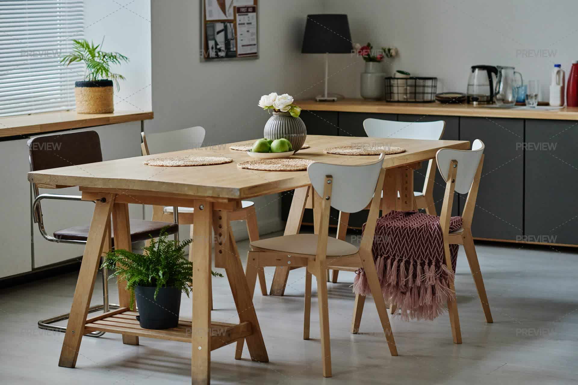 Table Photo Modern Kitchen With Dining Table by AnnaStills - Stock Photos | Motion ...