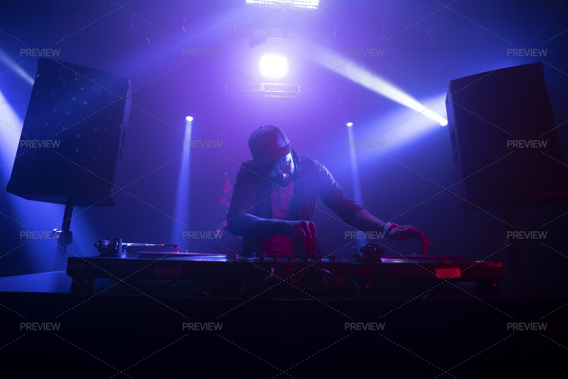 Example Dj DJ Performing In Front Of Audience - Stock Photos | Motion Array