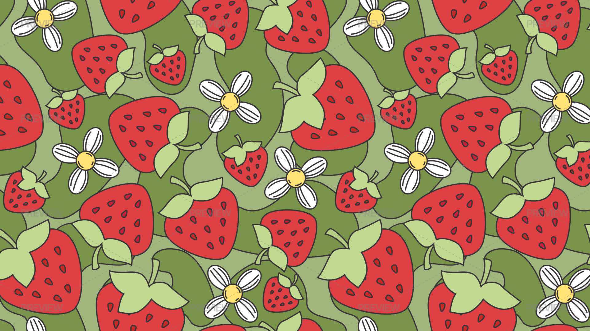 Floral Strawberry Seamless Pattern by partikusi design - Graphics ...