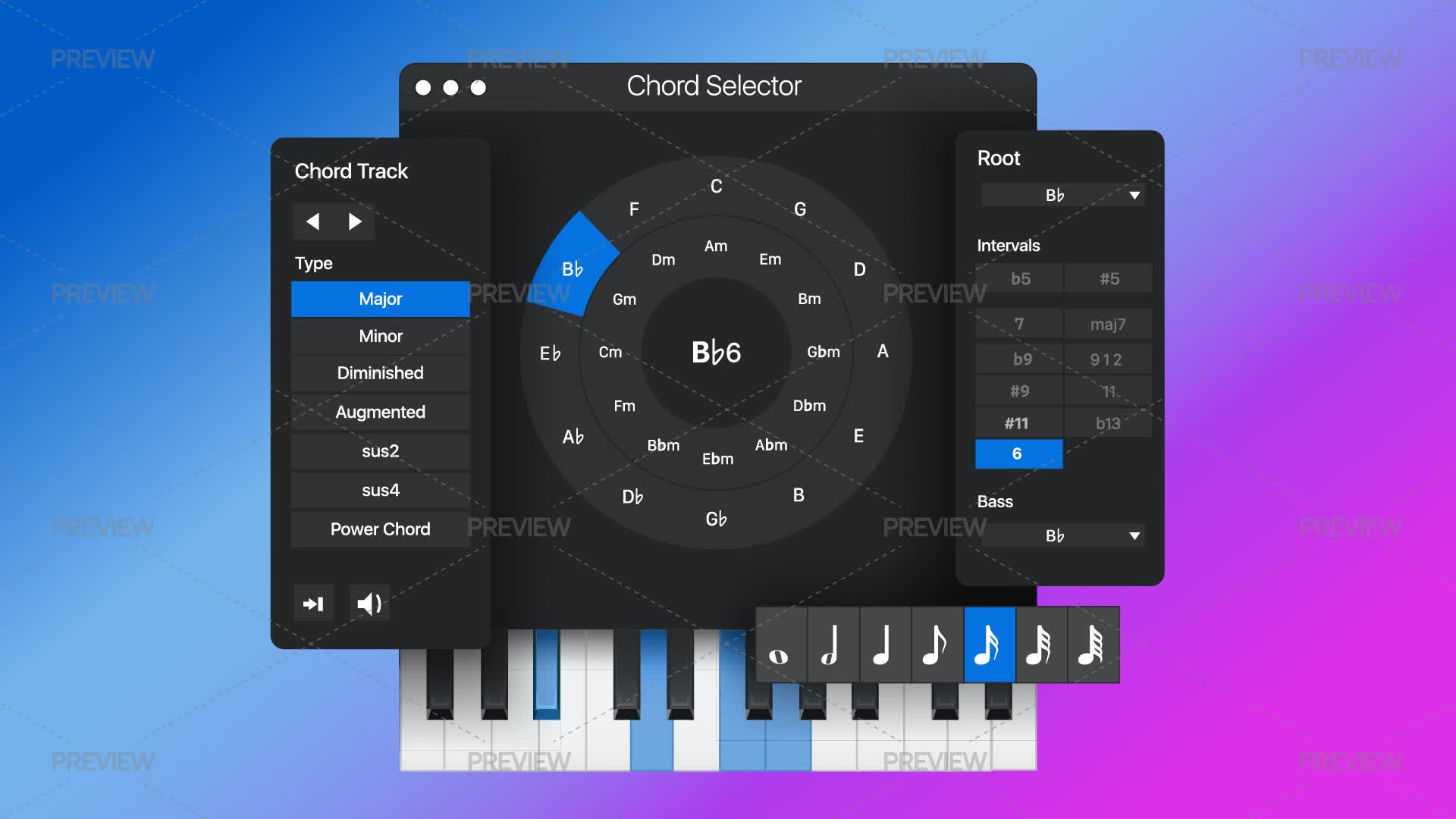 Chord Selector Panel UI Illustration by lina_chepolina - Graphics ...