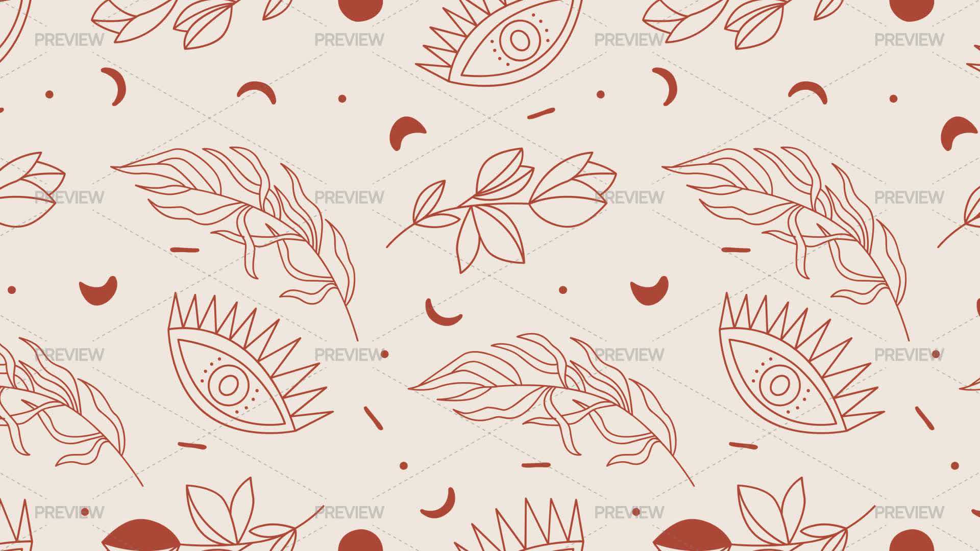 Bougie Pattern Boho Seamless Pattern by partikusi design - Graphics | Motion Array