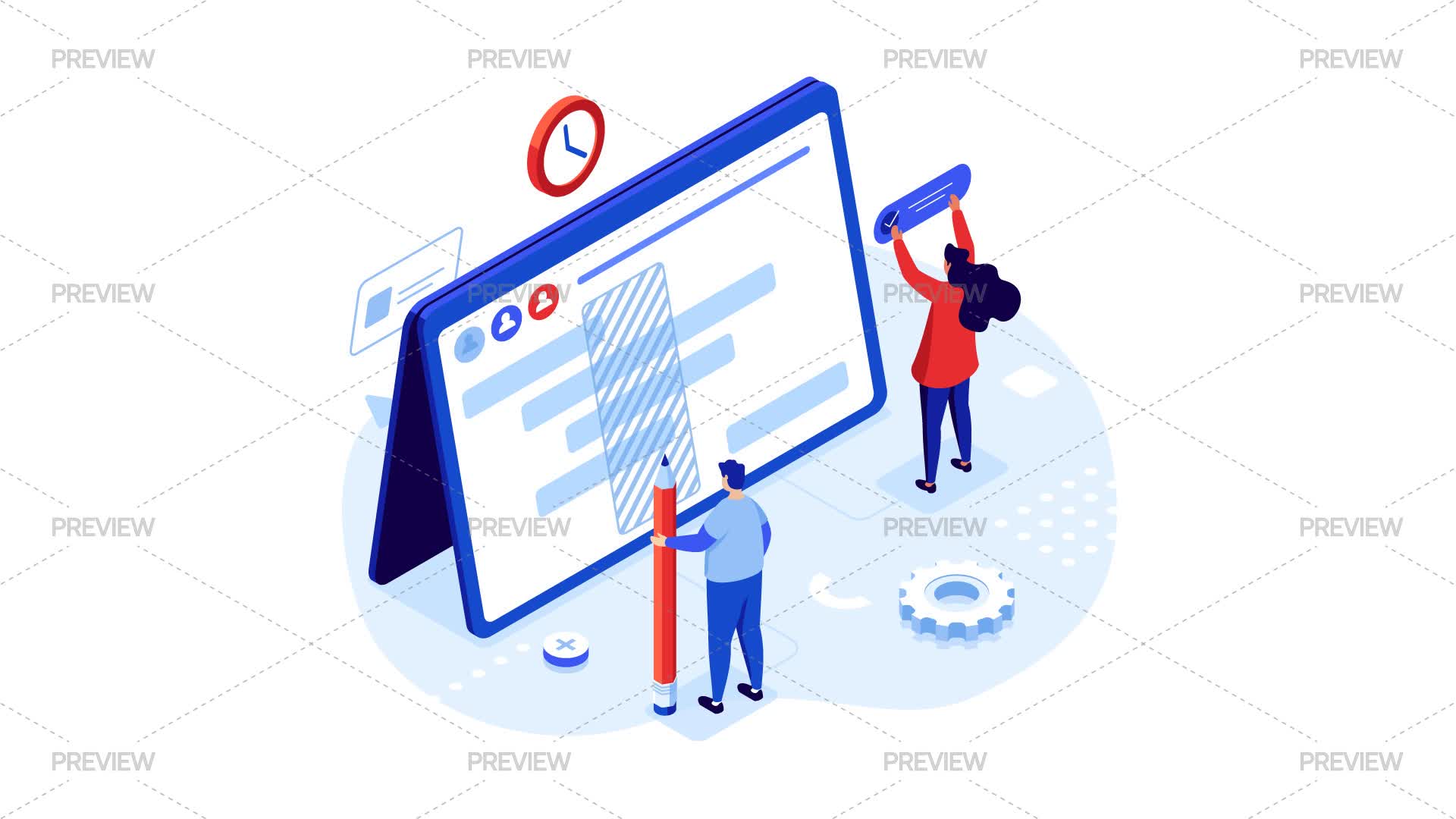 Isometric Workflow Illustration - Graphics | Motion Array