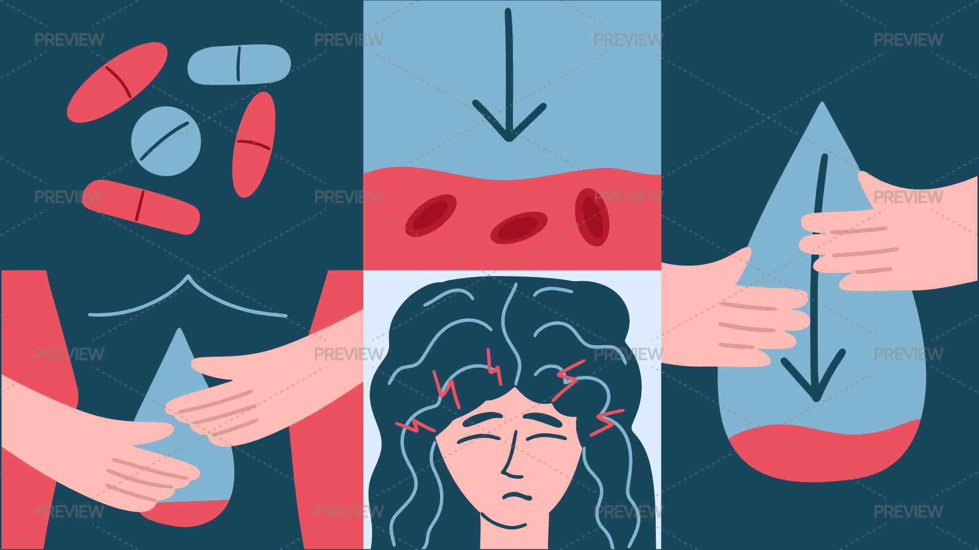 Iron Deficiency Illustration - Graphics | Motion Array