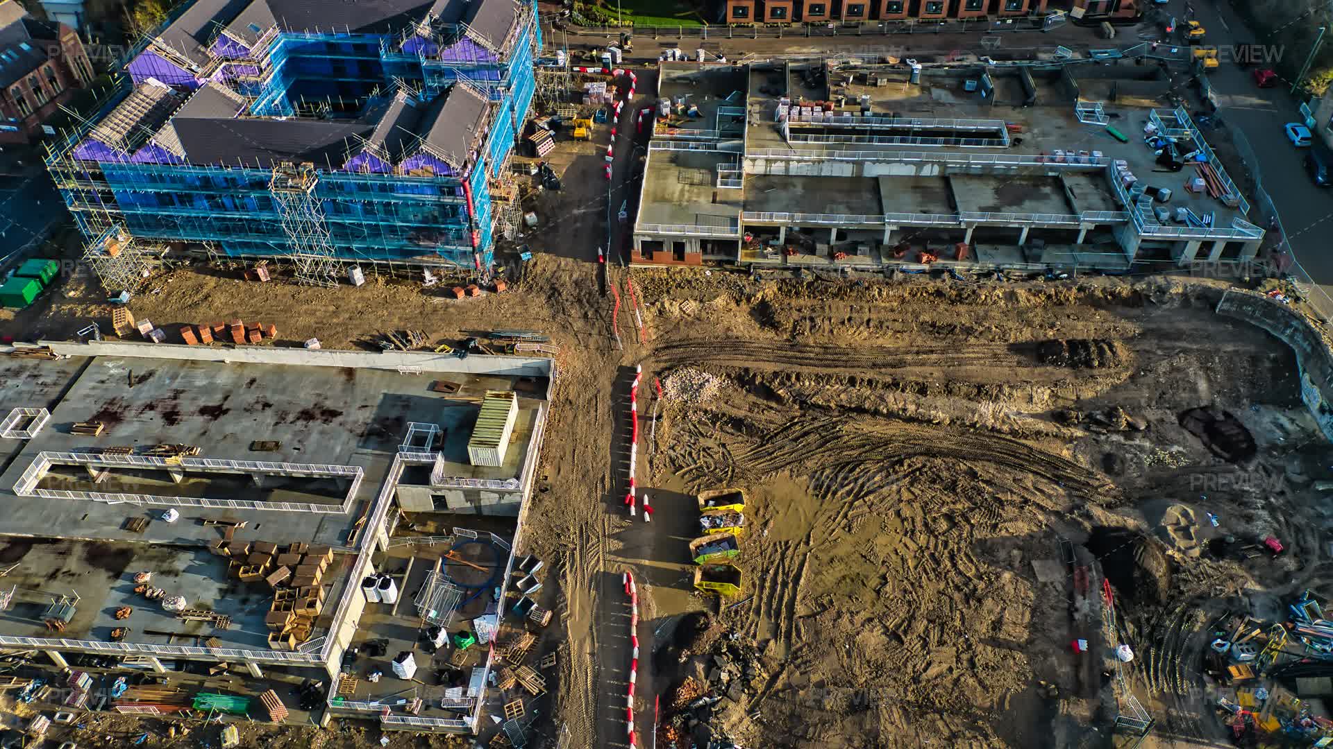 Multi Building Sdp Aerial View Of Multi-Building Constructi - Stock Photos | Motion Array