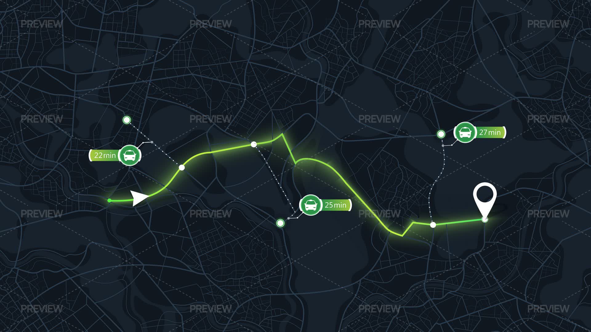Route Web Graphics Navigation Route With Alternative Paths by Aqi49 - Graphics | Motion Array