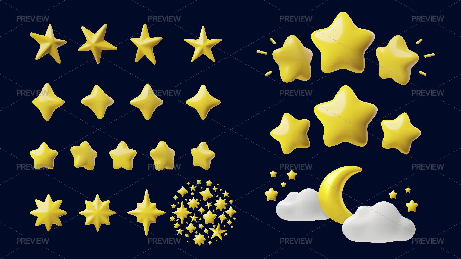 Yellow Stars - Graphics | Motion Array