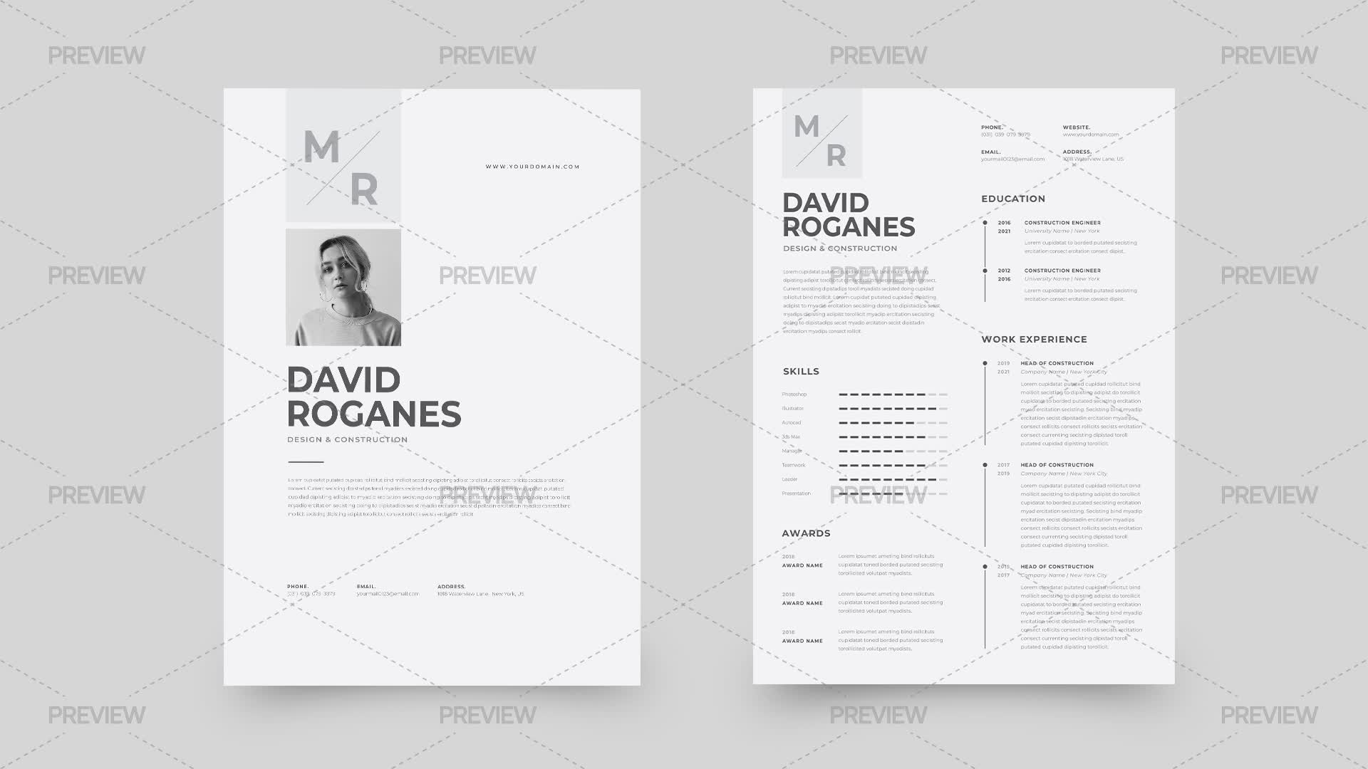 CV Resume Template - Graphics | Motion Array