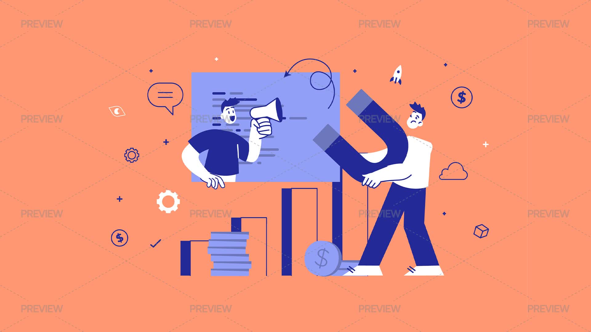 Digital Marketing Mastery Illustration - Graphics | Motion Array