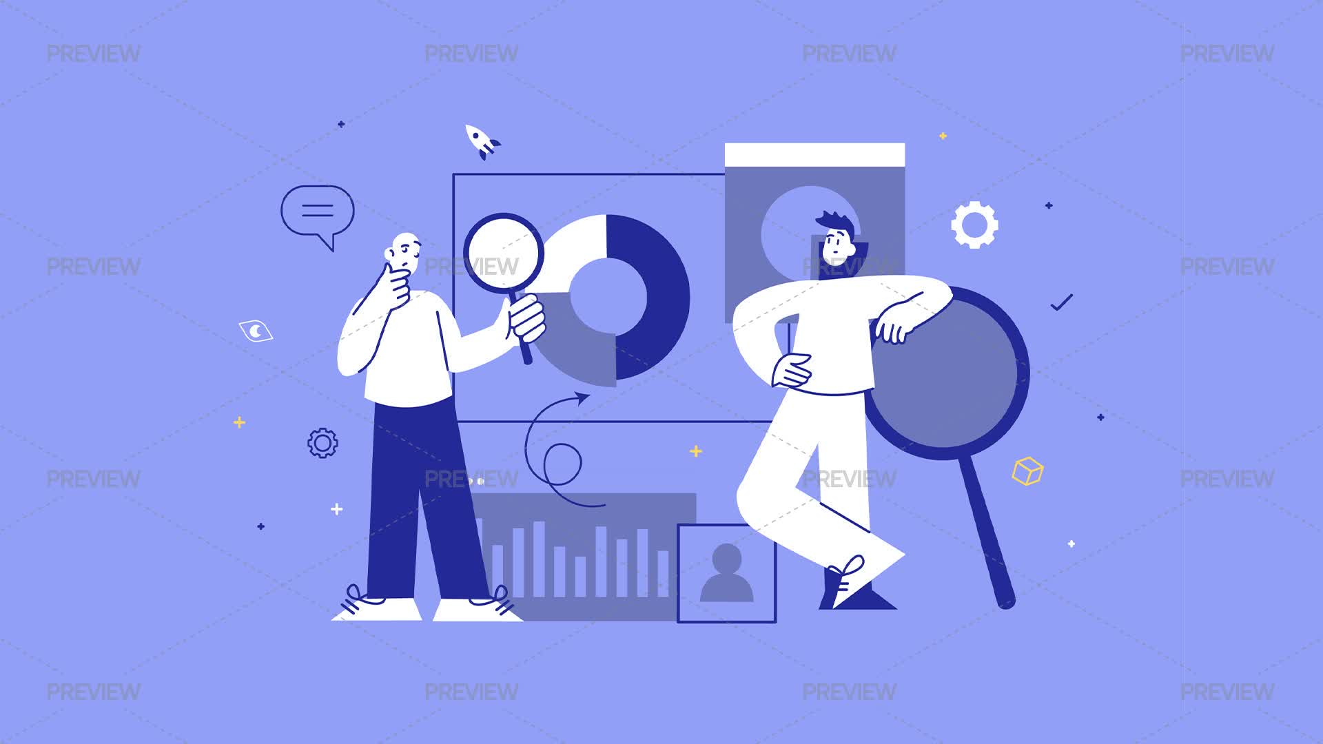 Data Analysis Illustration - Graphics | Motion Array