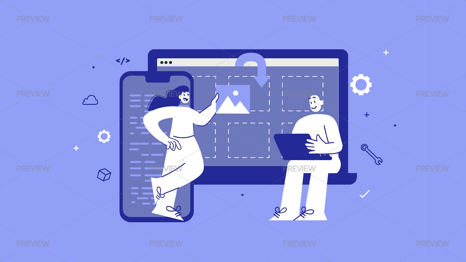 Software Development Illustration - Graphics | Motion Array