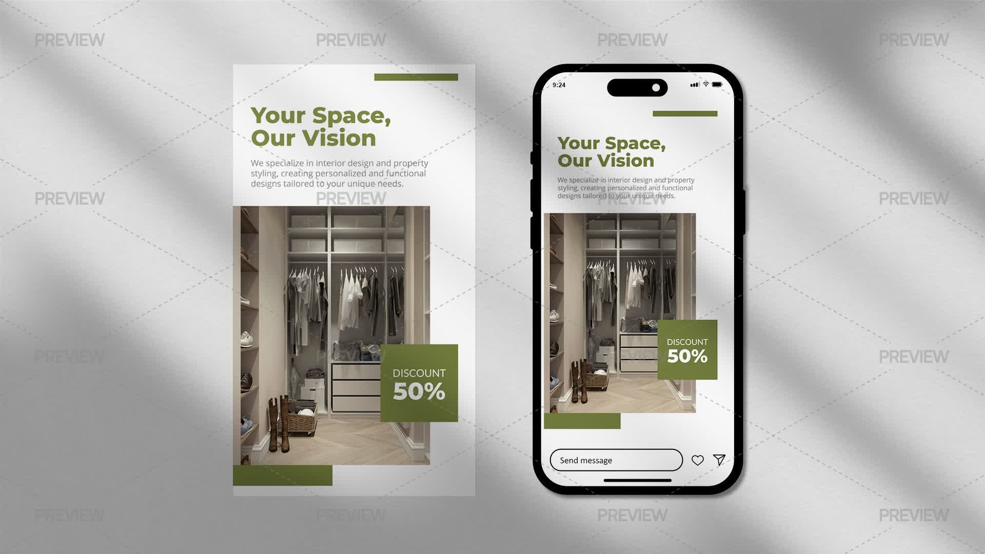 Interior Design Story Template - Graphics | Motion Array