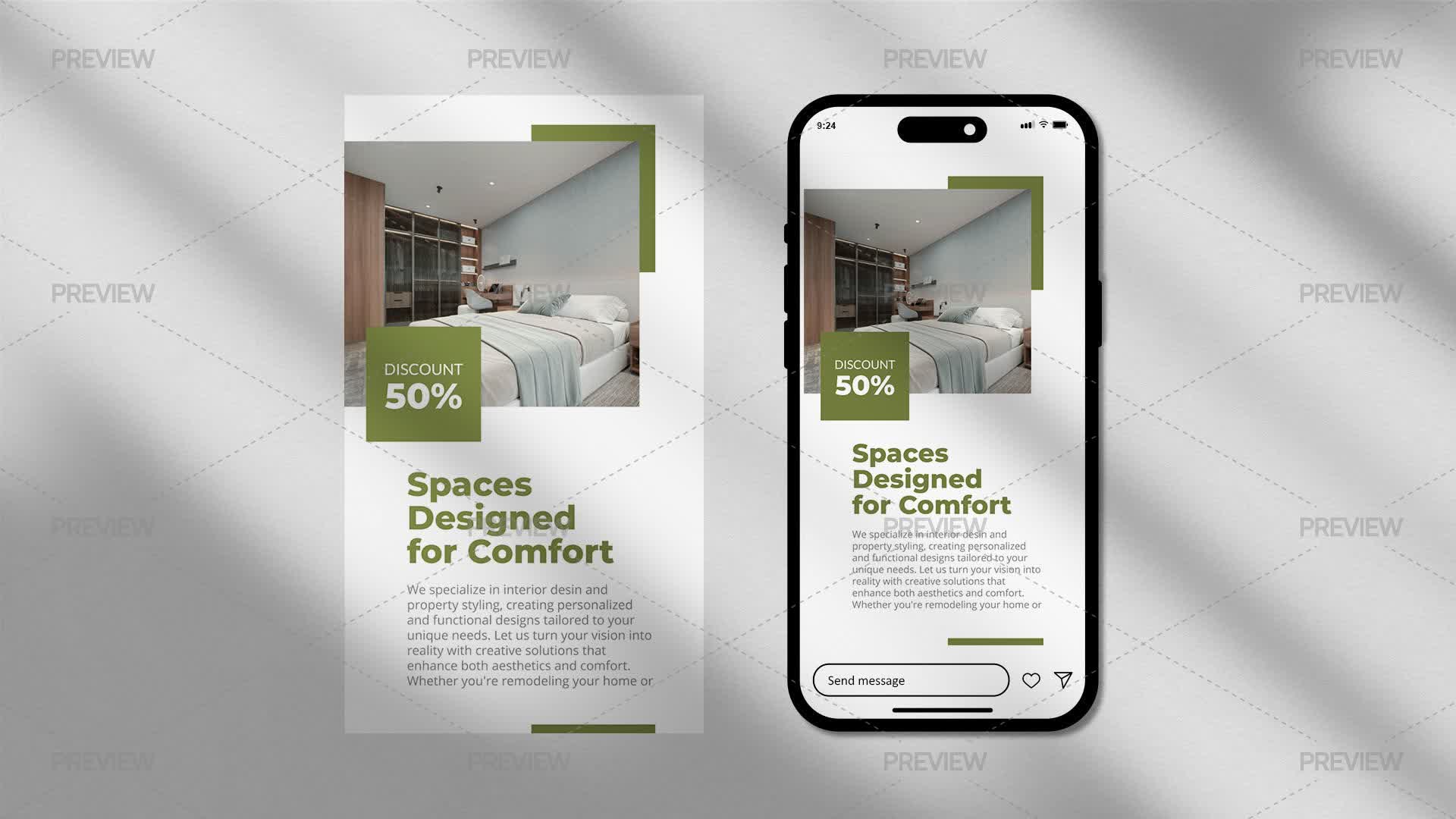 Interior Design Story Template - Graphics | Motion Array