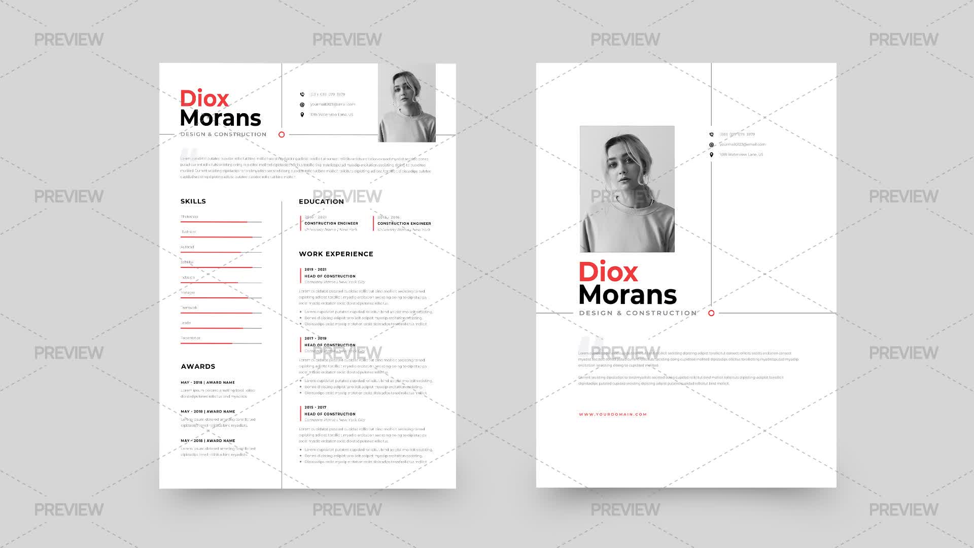 CV Resume Template - Graphics | Motion Array