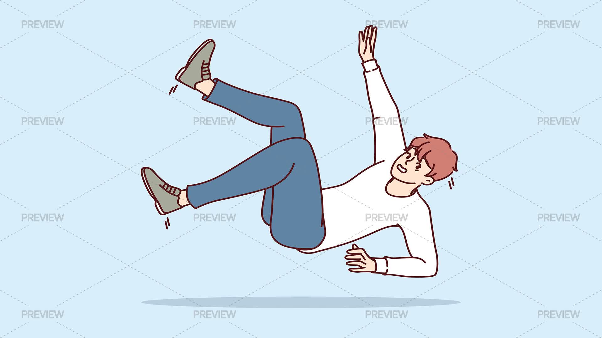 Man Stumbling And Falling Backward by Elada - Graphics | Motion Array