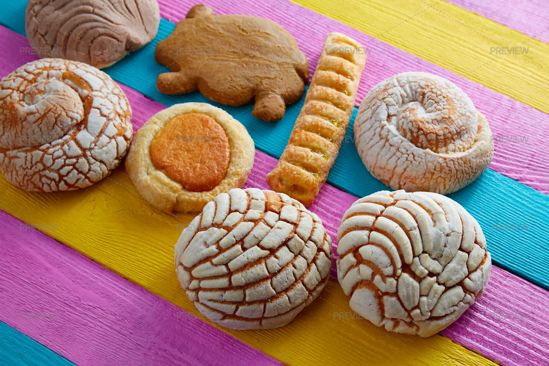 Colorful Mexican Concha Pastries by LUNAMARINA - Stock Photos | Motion ...