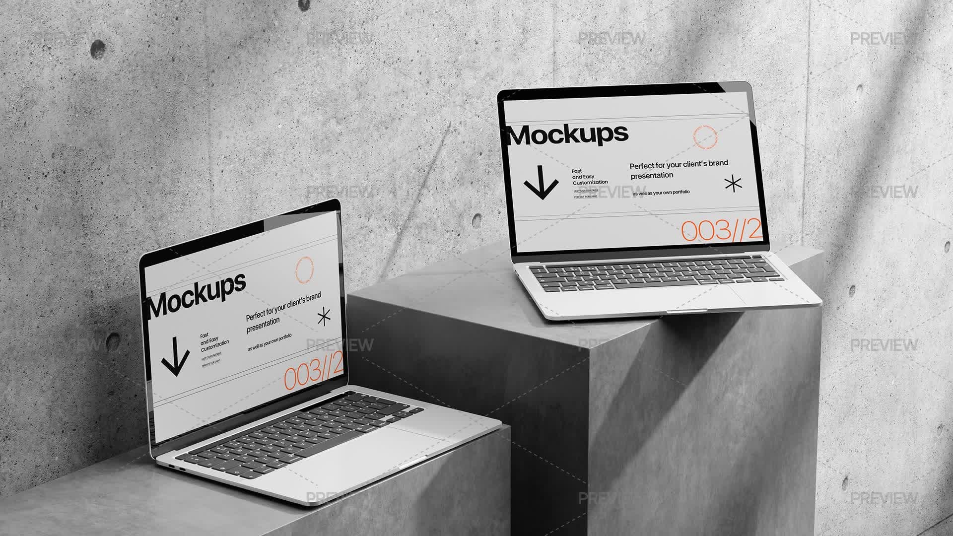 2 Computer Mockup 2 Laptops Mockup by eastgraphic - Graphics | Motion Array