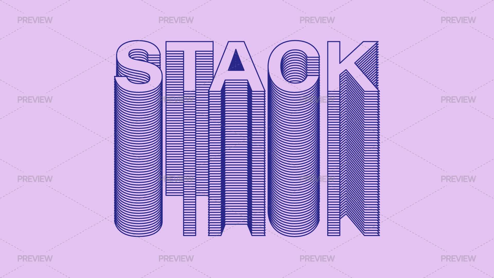 Stacked Text Effect by Wavebreak Media - Graphics | Motion Array