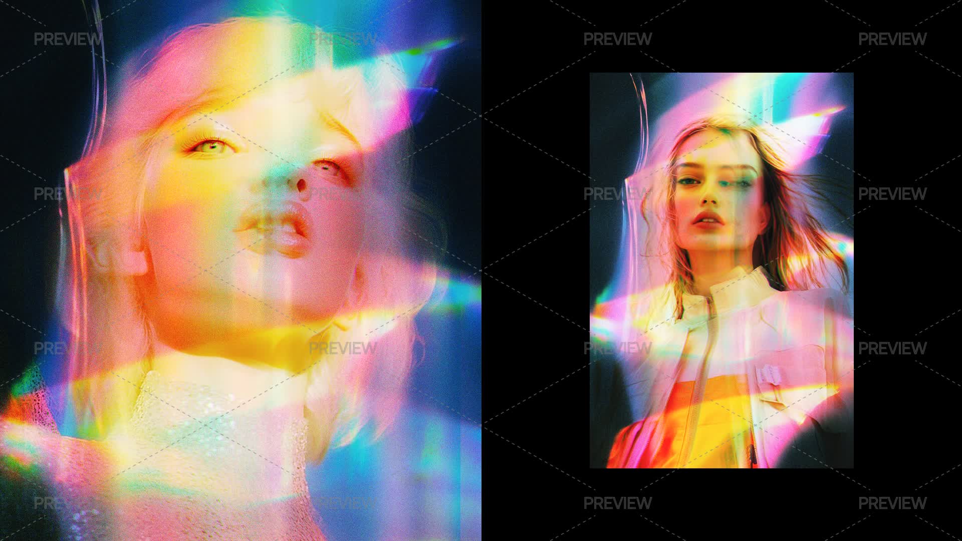 Prism Raphics Vertical Dreamy Prism Photo Effect - Graphics | Motion Array