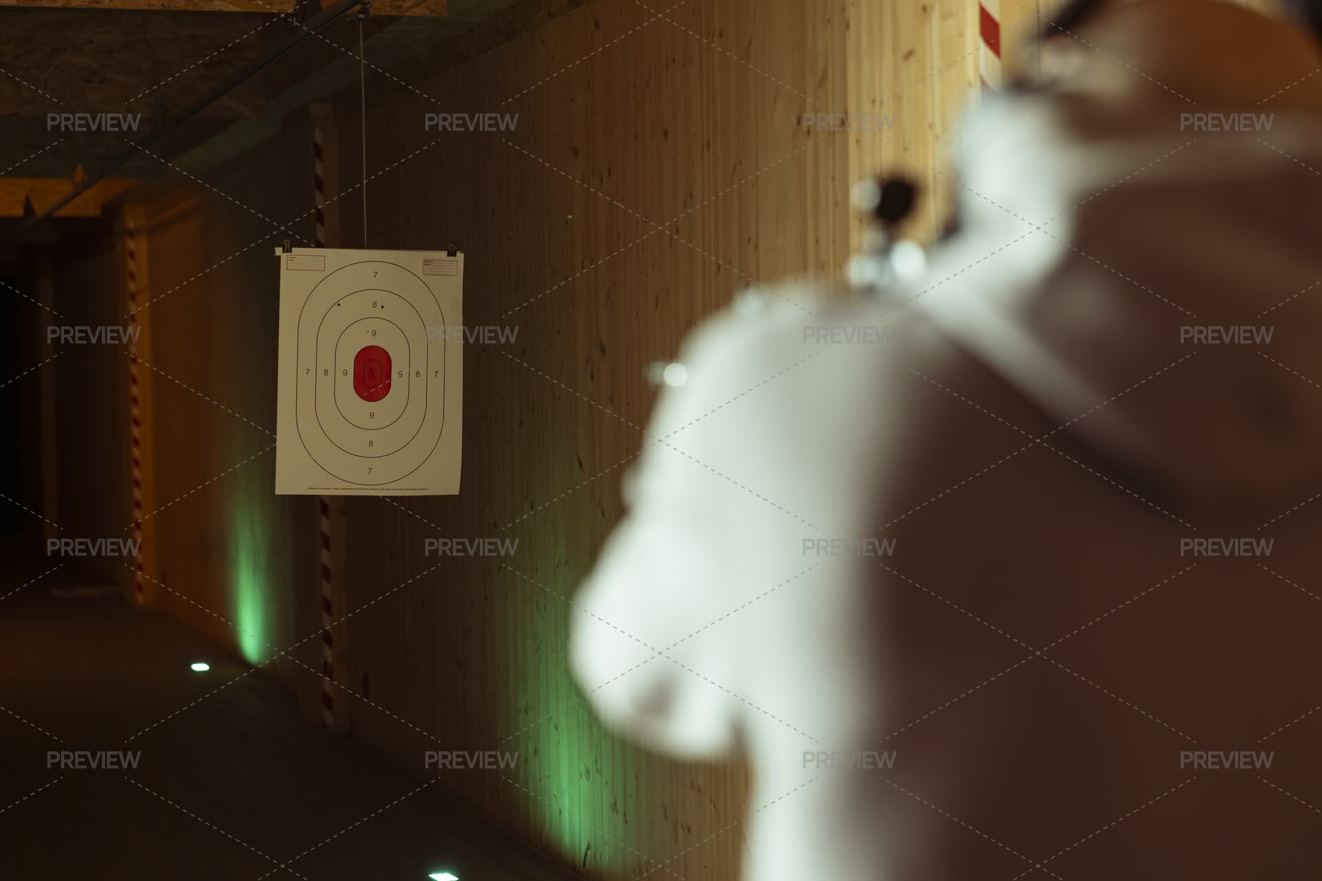 Hit Paper Man In Shooting Range Using Handgun To Hit Paper Targets by DCStudio ...