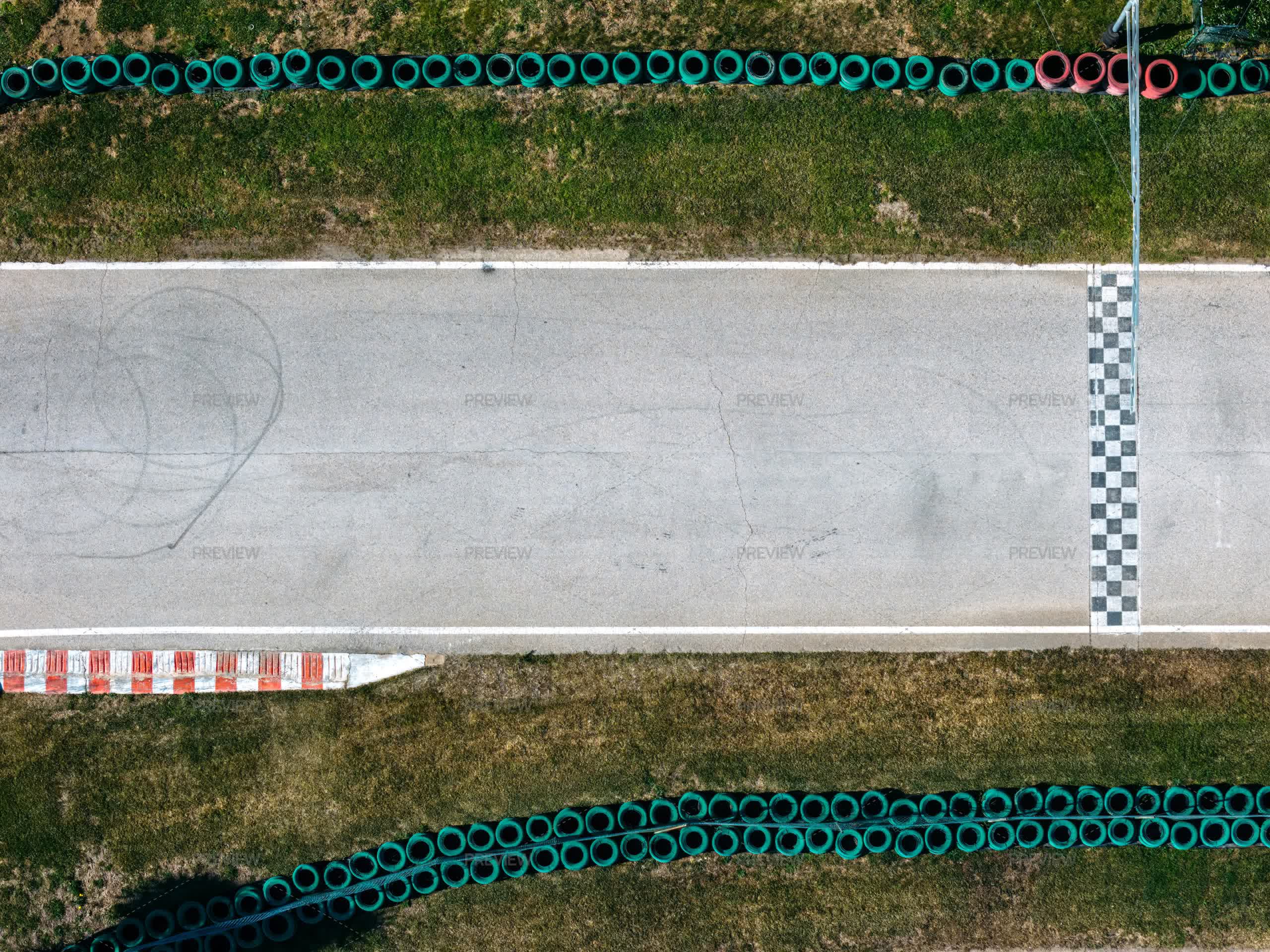Top Down Finish Line At Racing Track by Alexandre Rotenberg - Stock ...