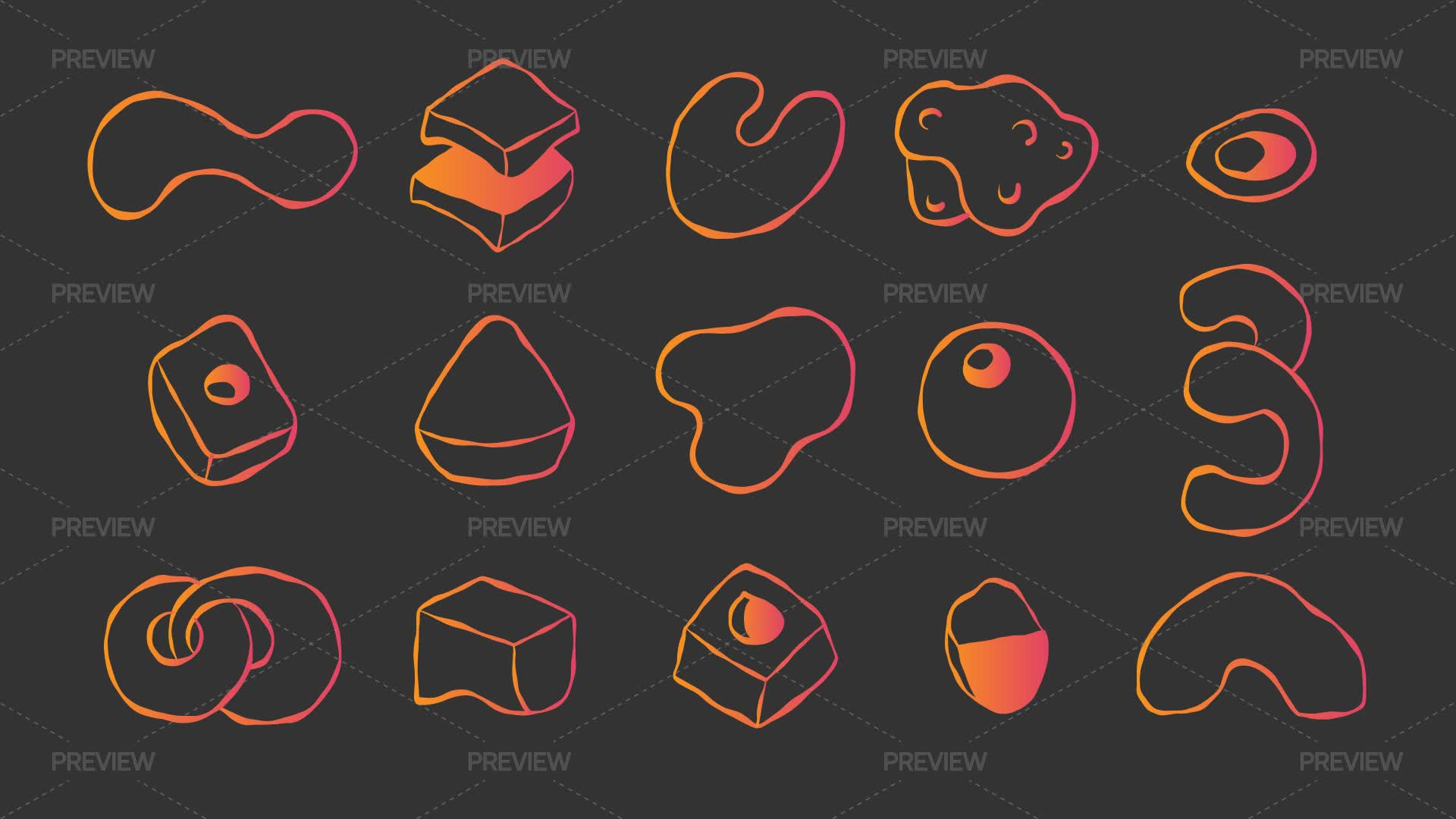 Random Shape Linear Linear Abstract Shapes by Dantem - Graphics | Motion Array