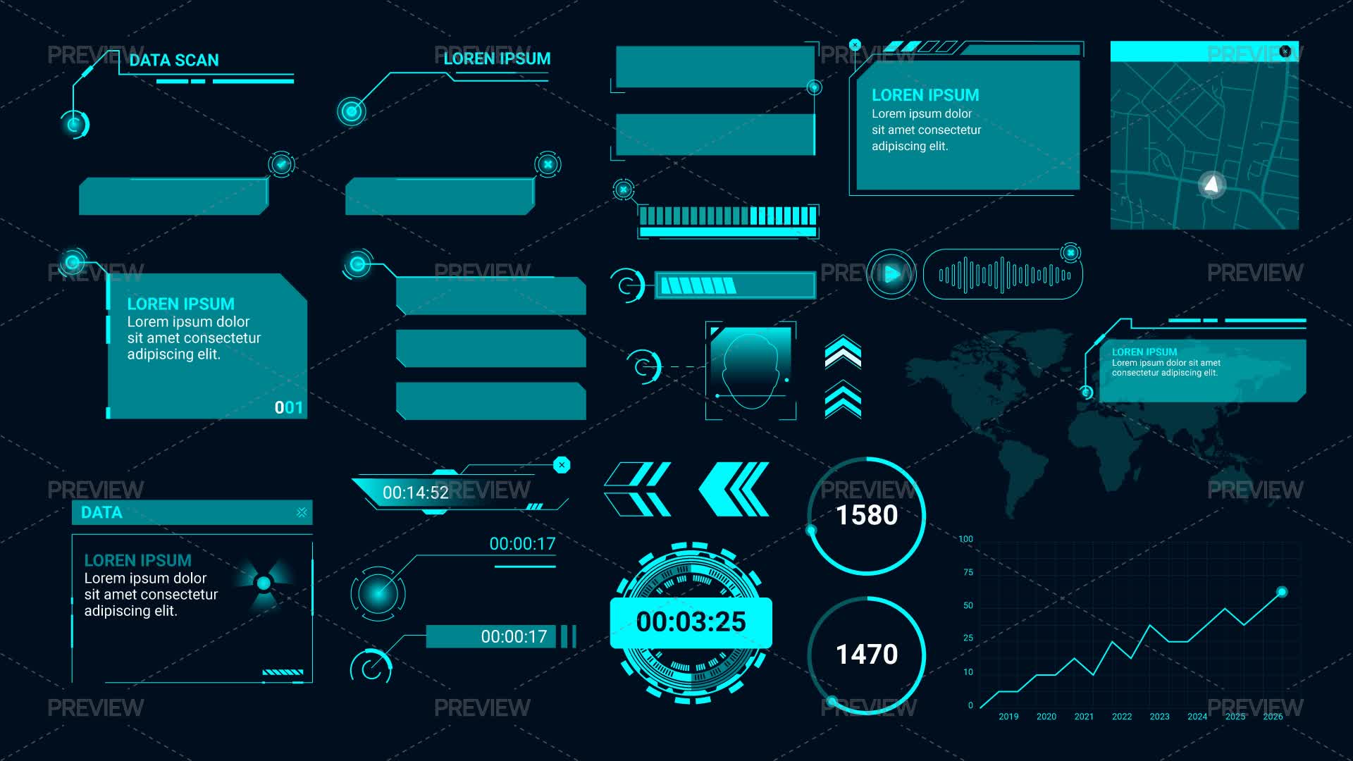 26 Hi Tech Elements by Kuat - Graphics | Motion Array