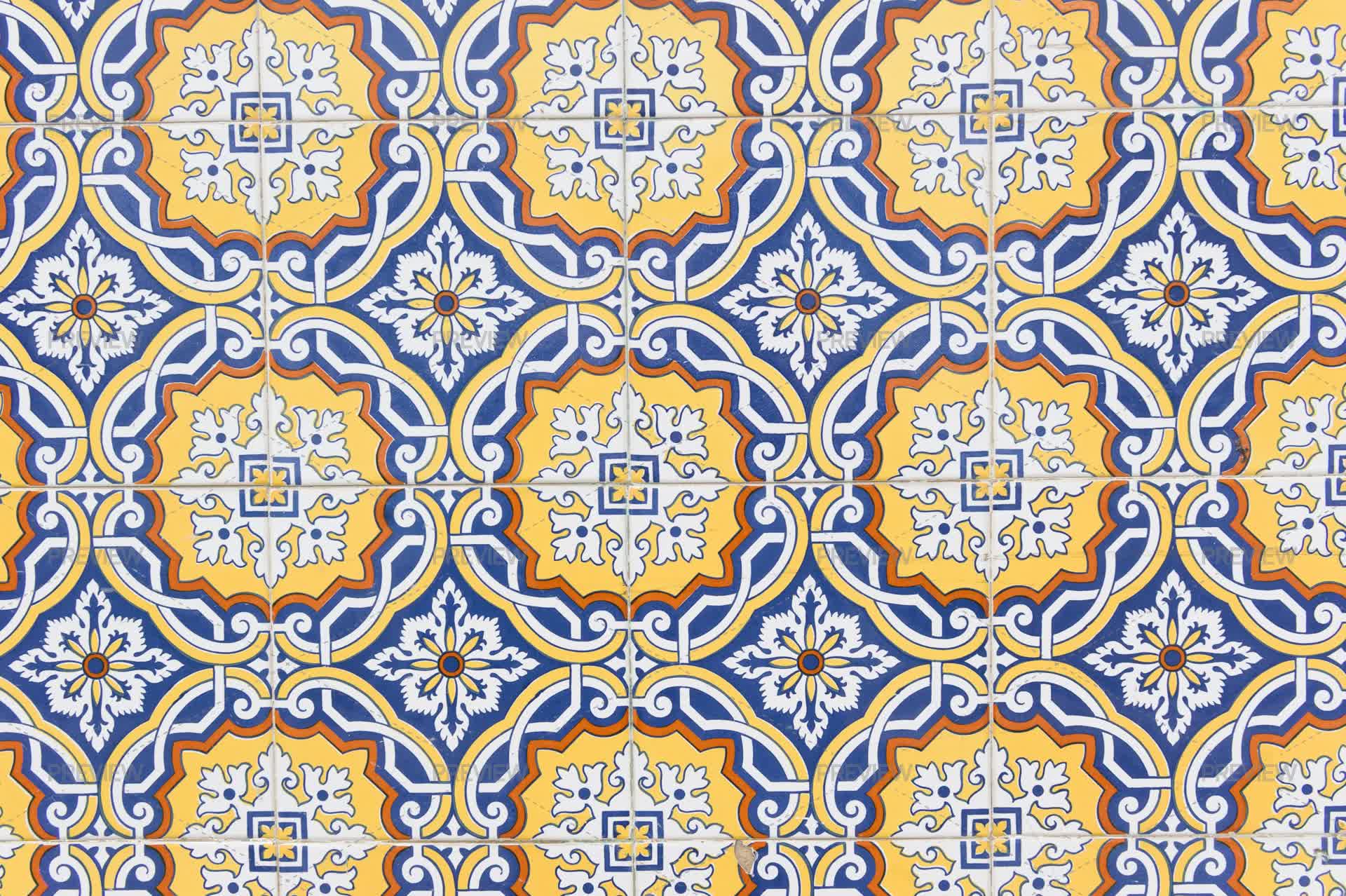 Traditional Portuguese Azulejo Tile Pattern By Robert Chmara Stock traditional-portuguese-azulejo-tile-pattern-by-robert-chmara-stock